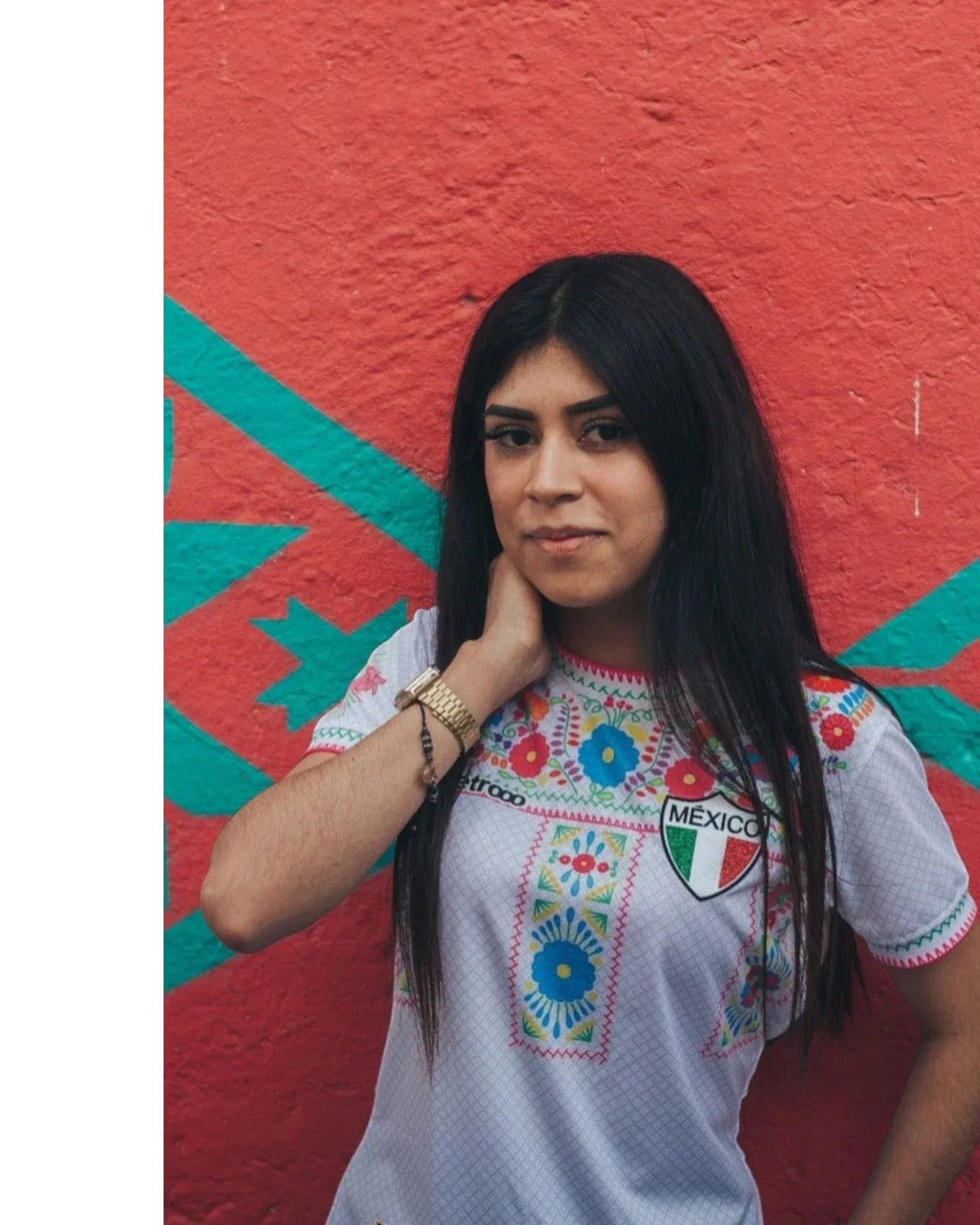 Retroooclothes Jersey Jersey Retrooo México Adelitas Huipil Blanco