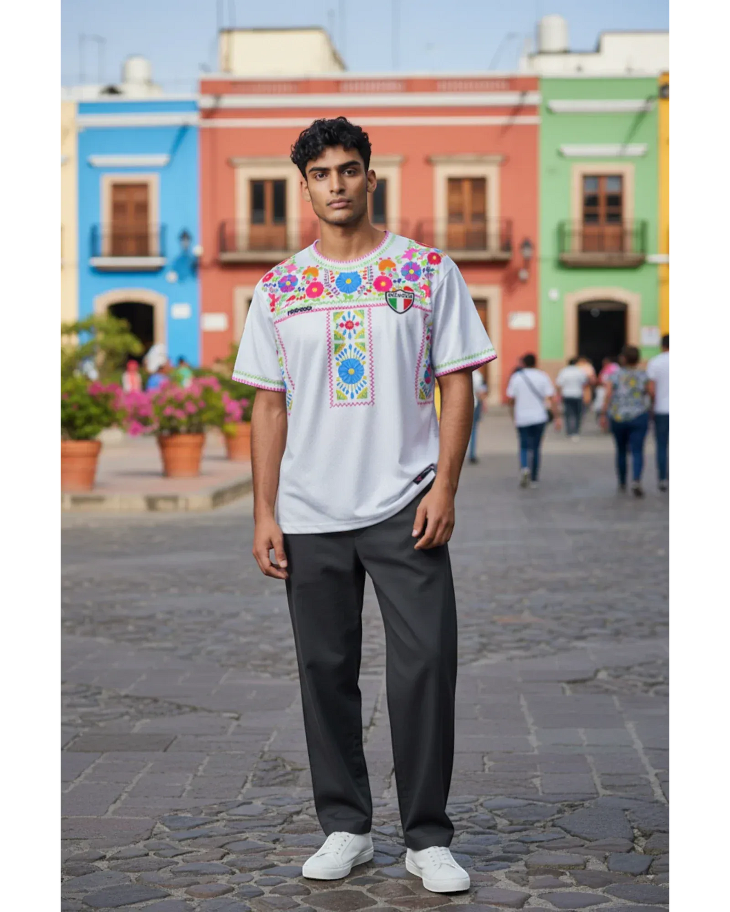 Retroooclothes Jersey Jersey Retrooo México Adelitas Huipil Blanco