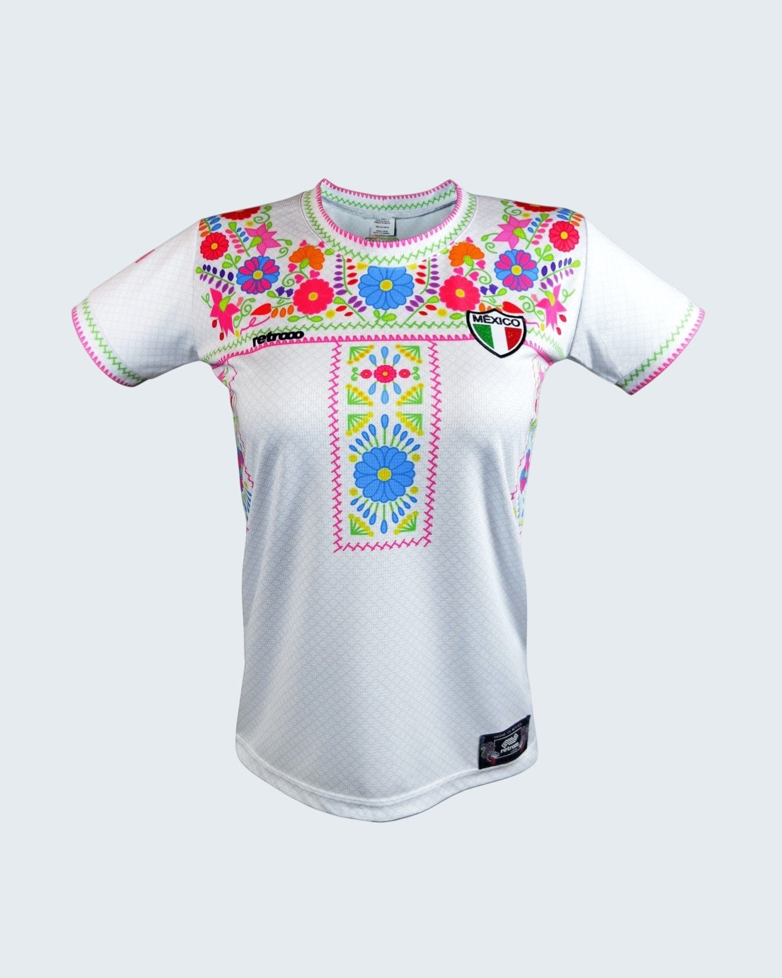 Retroooclothes Jersey Jersey Retrooo México Adelitas Huipil Blanco