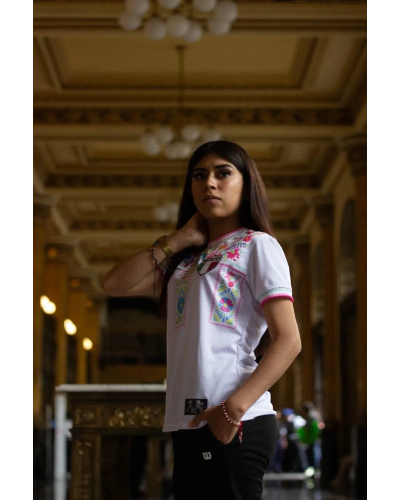 Retroooclothes Jersey Jersey Retrooo México Adelitas Huipil Blanco