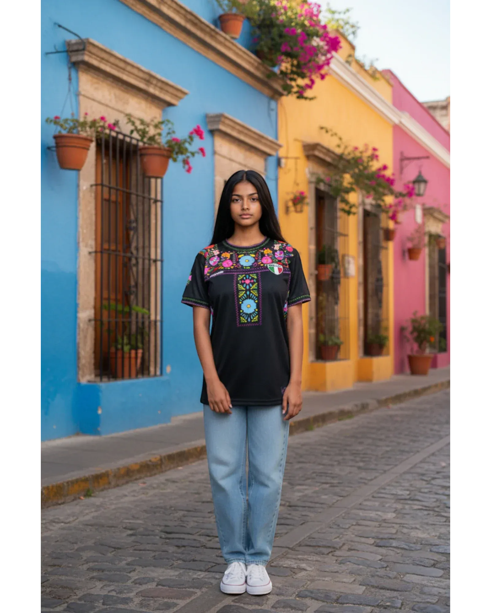 Retroooclothes Jersey Jersey Retrooo México Adelitas Negro