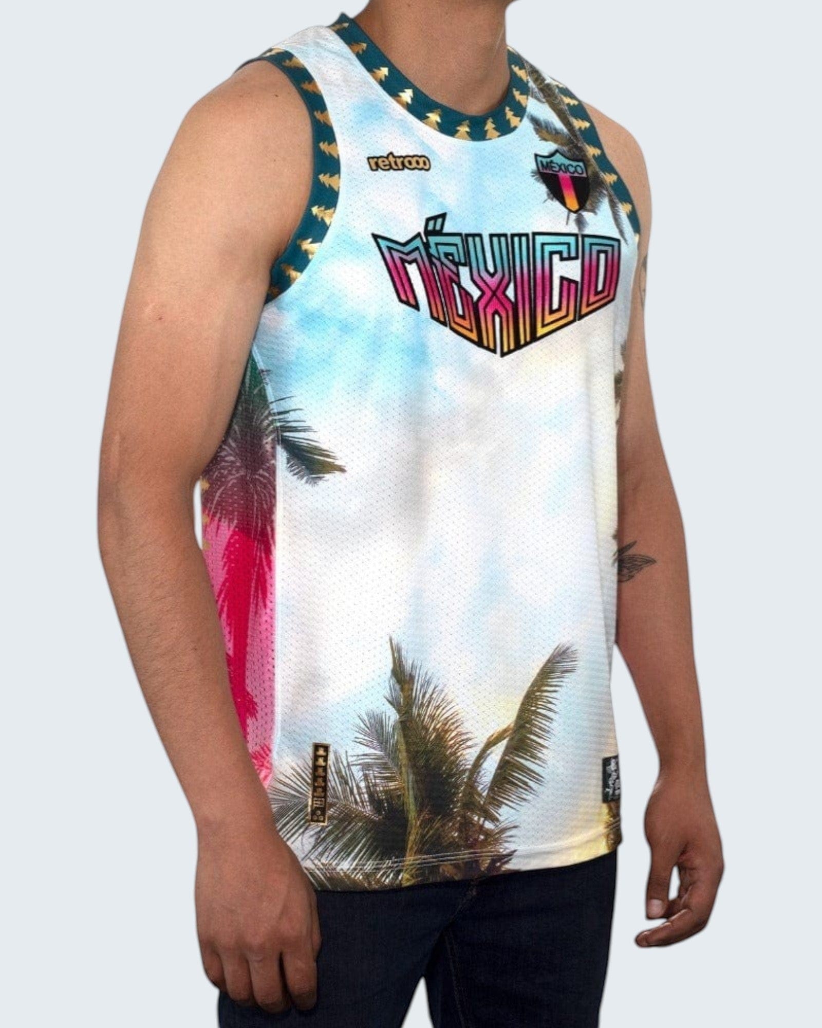 Retroooclothes Jersey Jersey Retrooo México Amanecer Tulum Urbano Basketball
