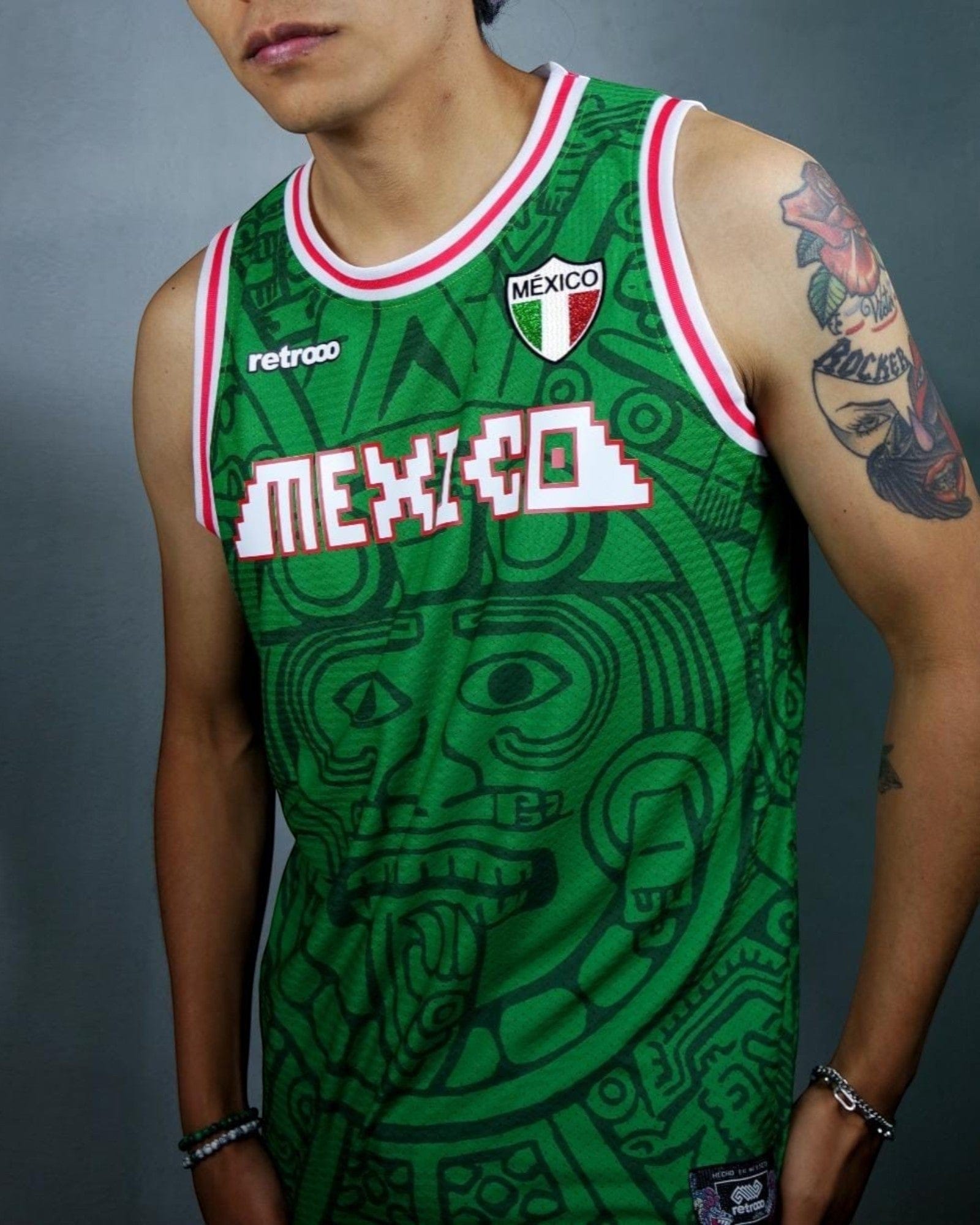 Retroooclothes Jersey Jersey Retrooo México Calendario Azteca Urbano Bkb