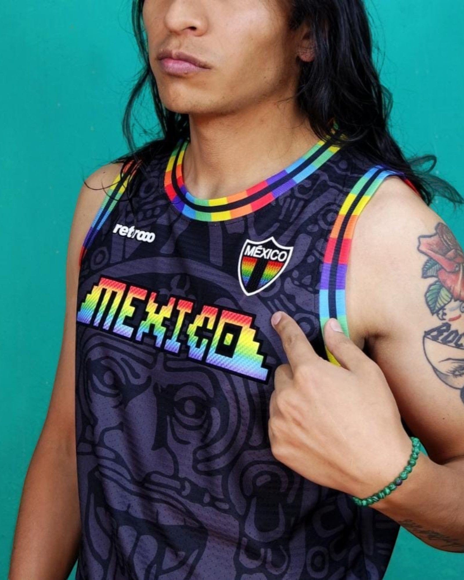 Retroooclothes Jersey Jersey Retrooo México Calendario Azteca Urbano PRIDE
