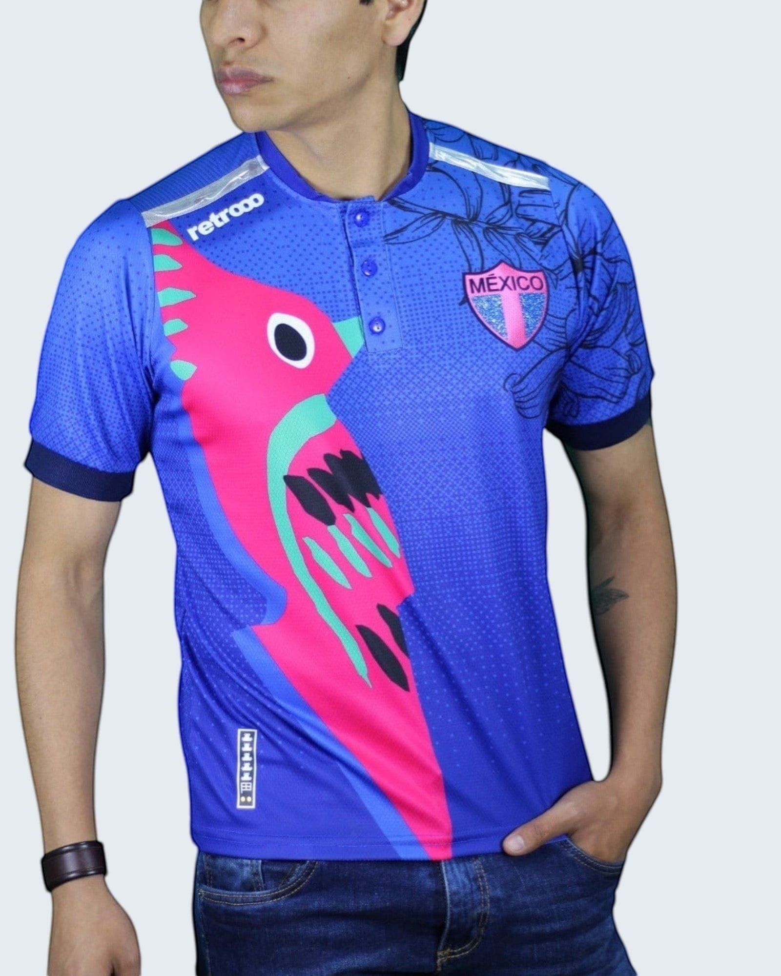 Retroooclothes Jersey Jersey Retrooo México Colibrí Art