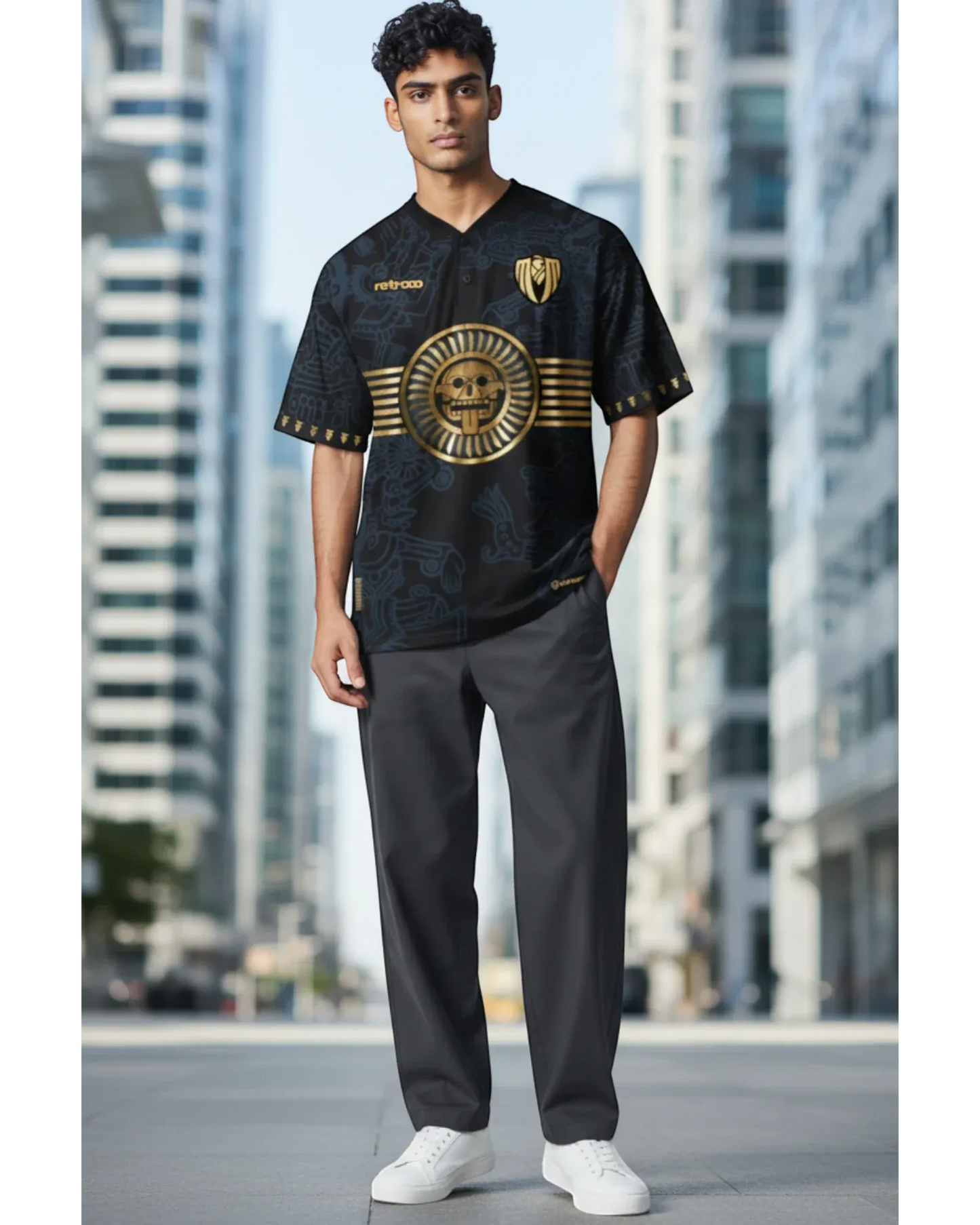 Retroooclothes Jersey Jersey Retrooo México Ft. Mexclart Mictlán con Mangas
