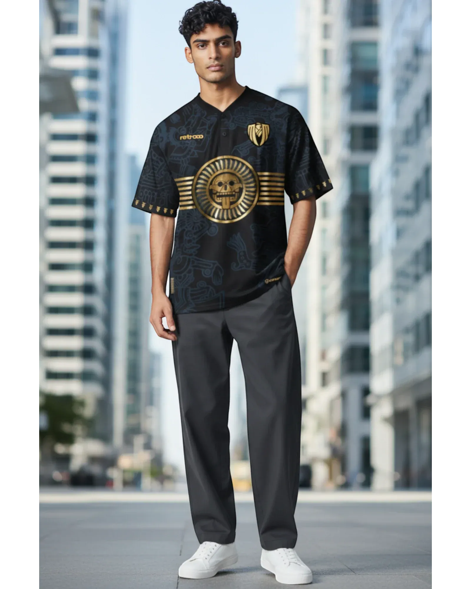 Retroooclothes Jersey Jersey Retrooo México Ft. Mexclart Mictlán con Mangas