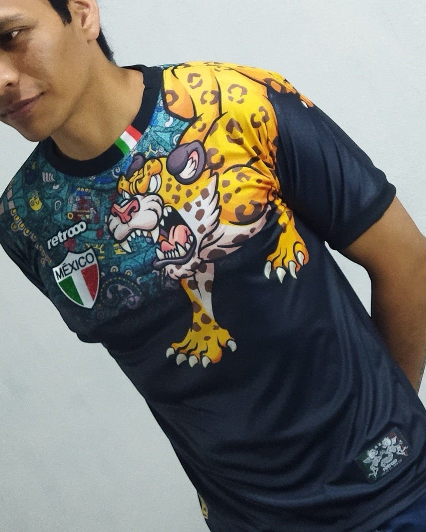 Retroooclothes Jersey Jersey Retrooo México Jaguar Obsidiana