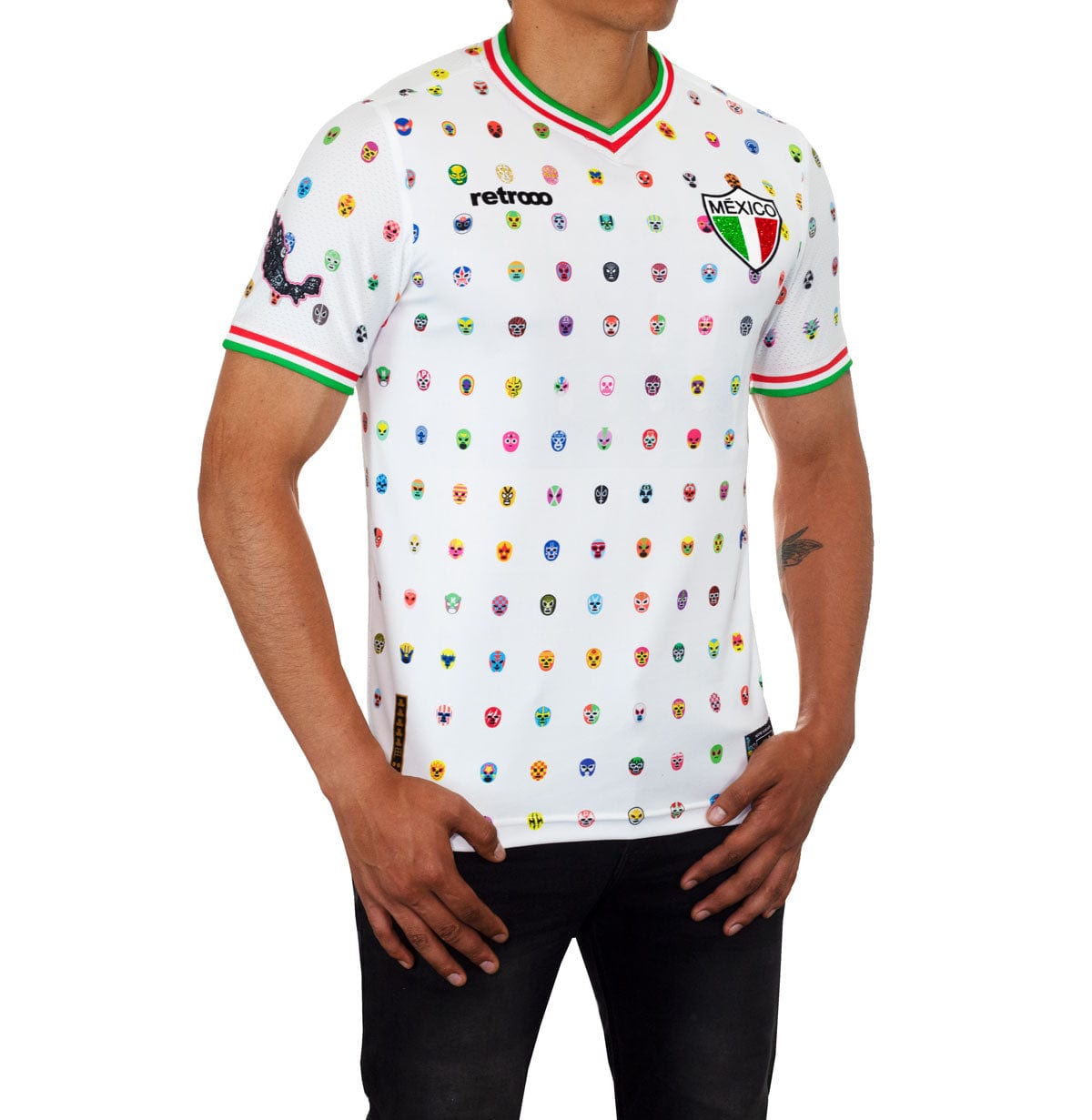 Retroooclothes Jersey Jersey Retrooo México Mascaritas Blanco