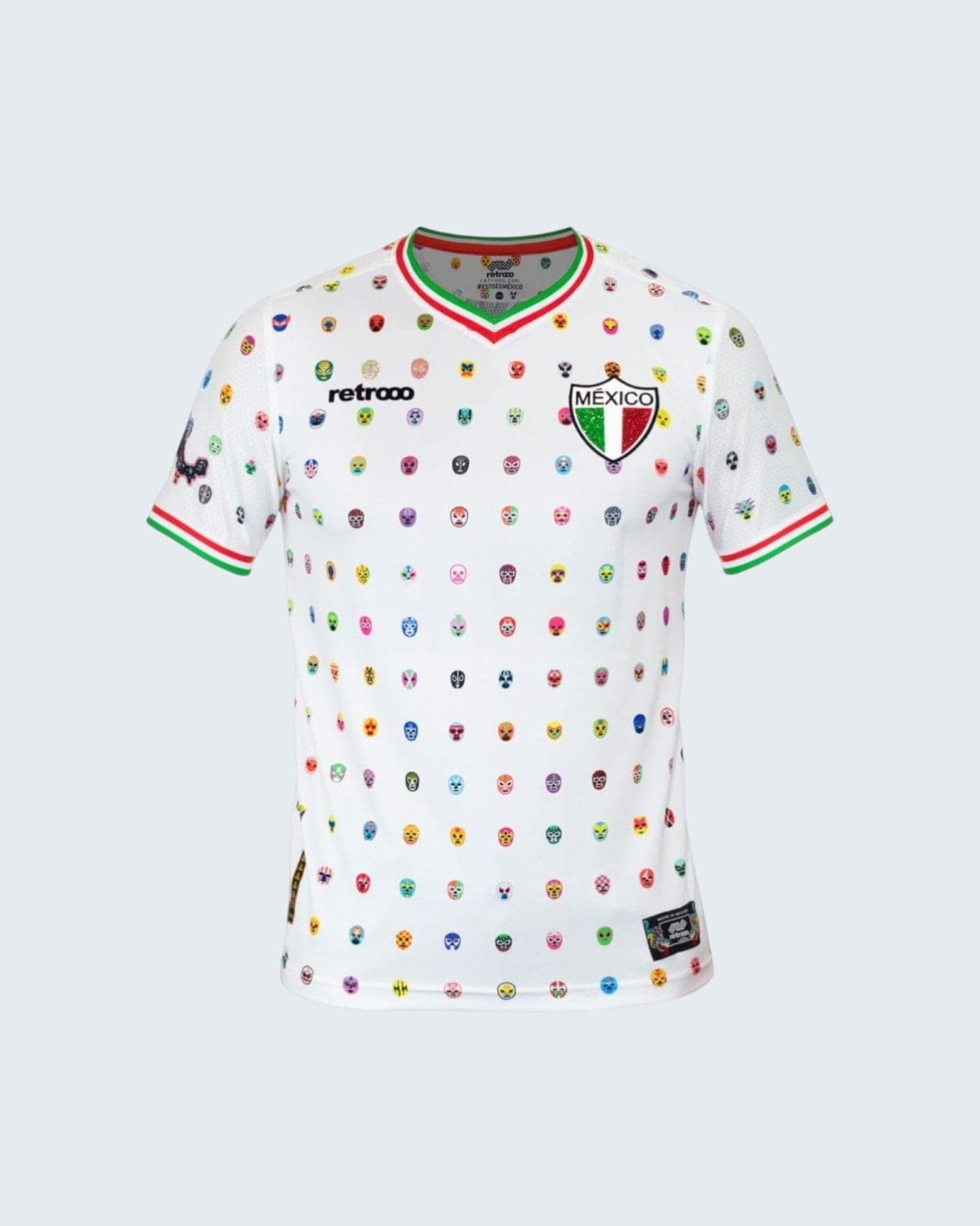 Retroooclothes Jersey Jersey Retrooo México Mascaritas Blanco