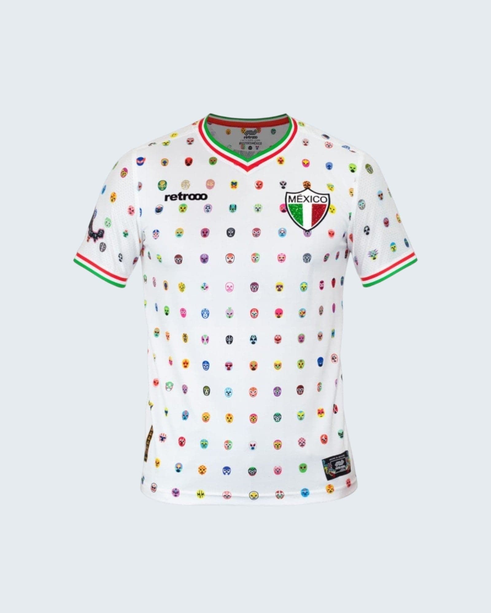 Retroooclothes Jersey Jersey Retrooo México Mascaritas Blanco