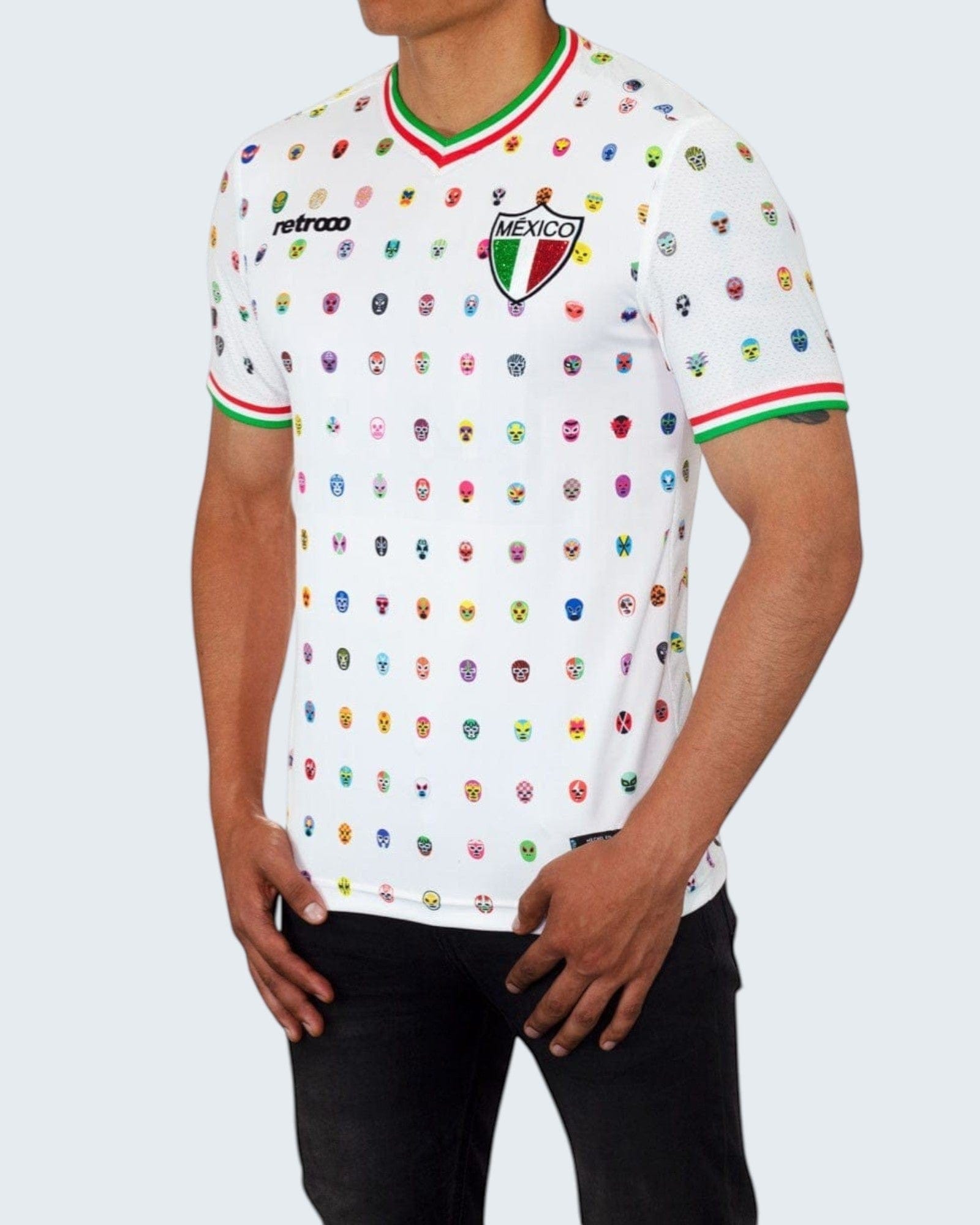 Retroooclothes Jersey Jersey Retrooo México Mascaritas Blanco