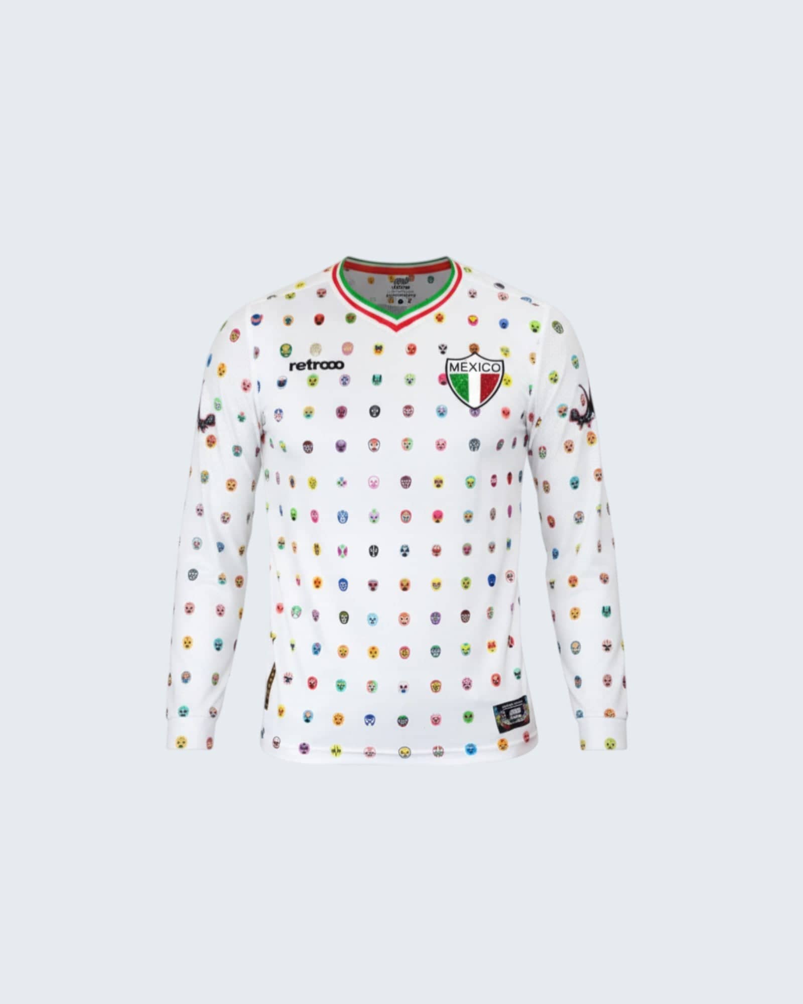 Retroooclothes Jersey Jersey Retrooo México Mascaritas Blanco