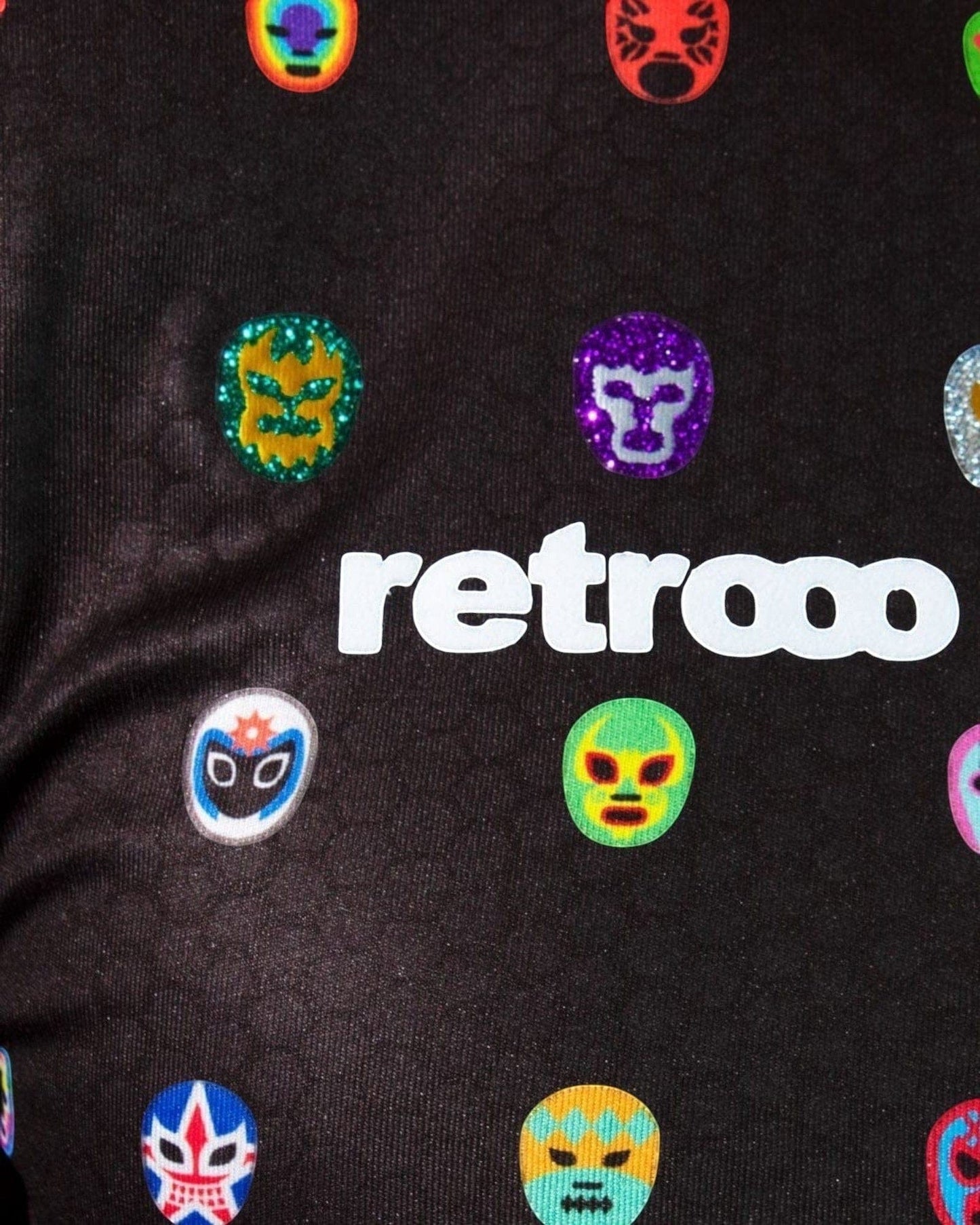Retroooclothes Jersey Jersey Retrooo México Mascaritas Negro