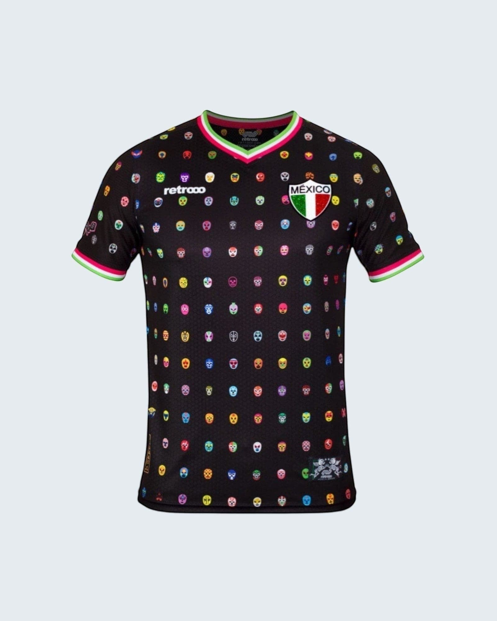 Retroooclothes Jersey Jersey Retrooo México Mascaritas Negro