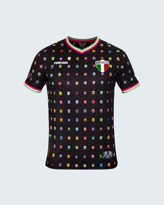 Retroooclothes Jersey Jersey Retrooo México Mascaritas Negro