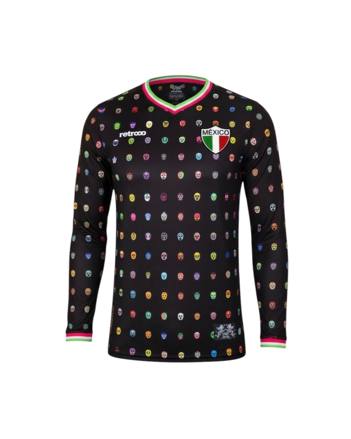 Retroooclothes Jersey Jersey Retrooo México Mascaritas Negro
