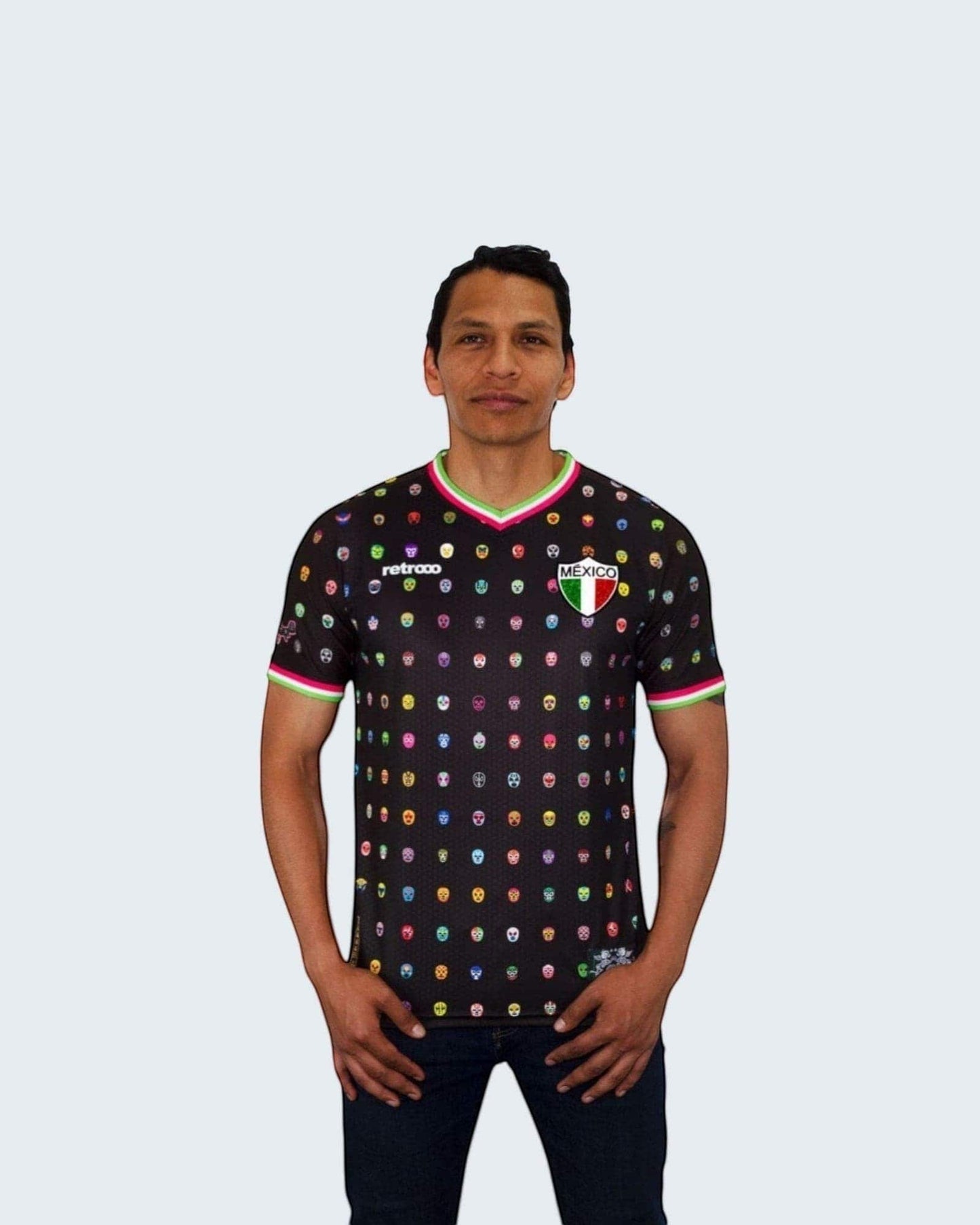 Retroooclothes Jersey Jersey Retrooo México Mascaritas Negro