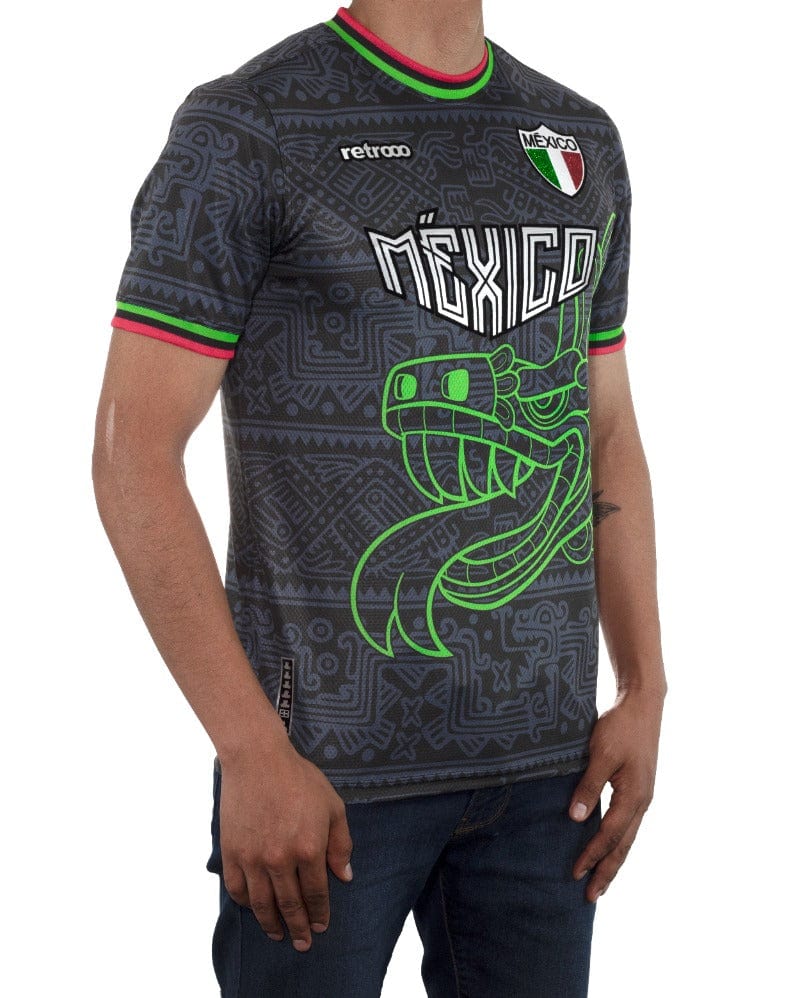 Retroooclothes Jersey Jersey Retrooo México Obsidiana Urbano con Mangas