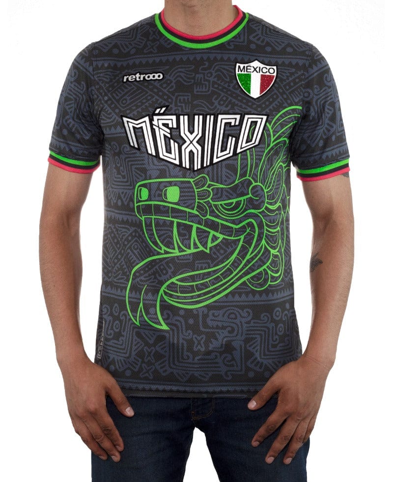 Retroooclothes Jersey Jersey Retrooo México Obsidiana Urbano con Mangas