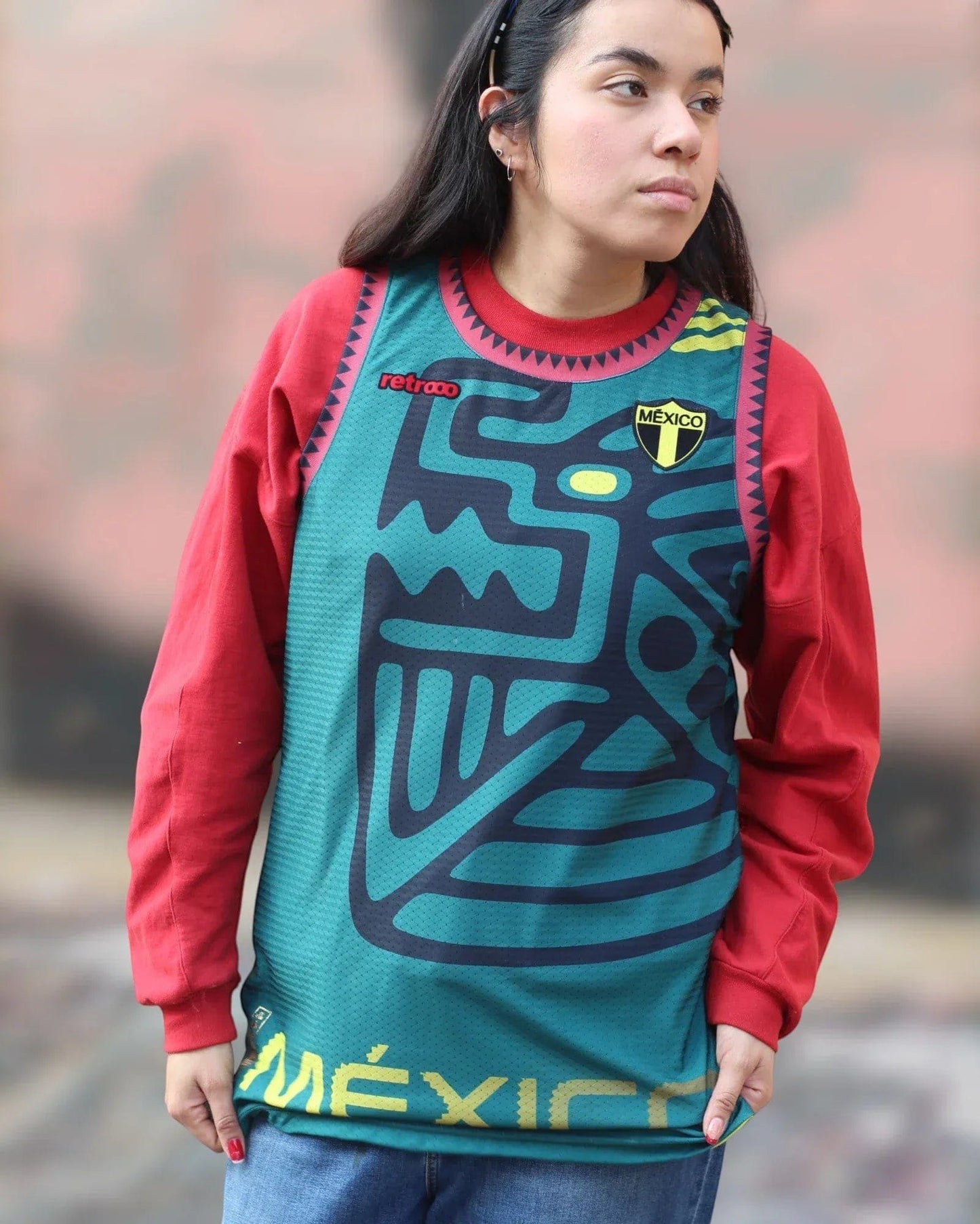 Retroooclothes Jersey Jersey Retrooo México Ocelotl Teotl 26 - Sin mangas