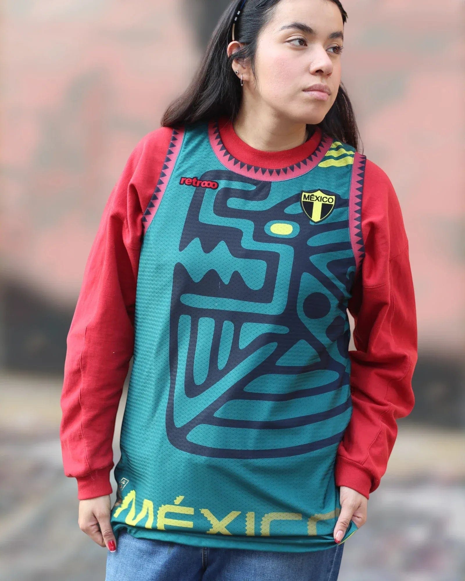 Retroooclothes Jersey Jersey Retrooo México Ocelotl Teotl 26 - Sin mangas