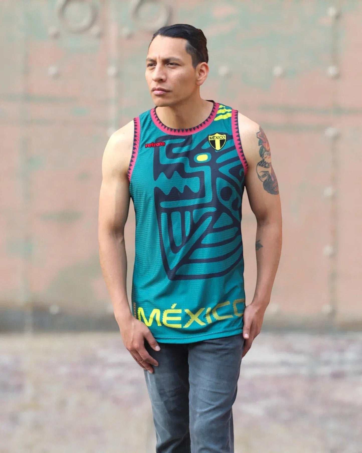 Retroooclothes Jersey Jersey Retrooo México Ocelotl Teotl 26 - Sin mangas