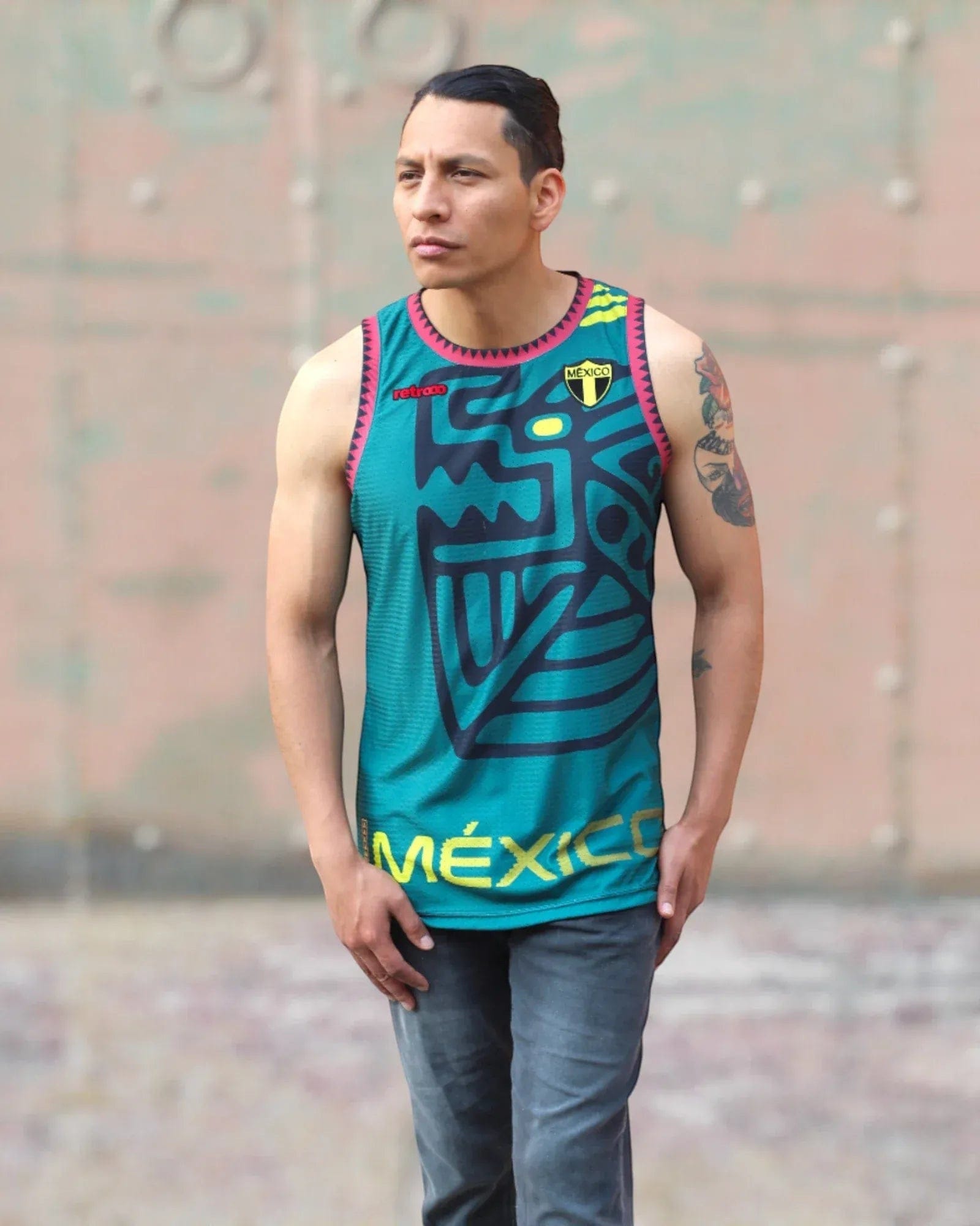 Retroooclothes Jersey Jersey Retrooo México Ocelotl Teotl 26 - Sin mangas