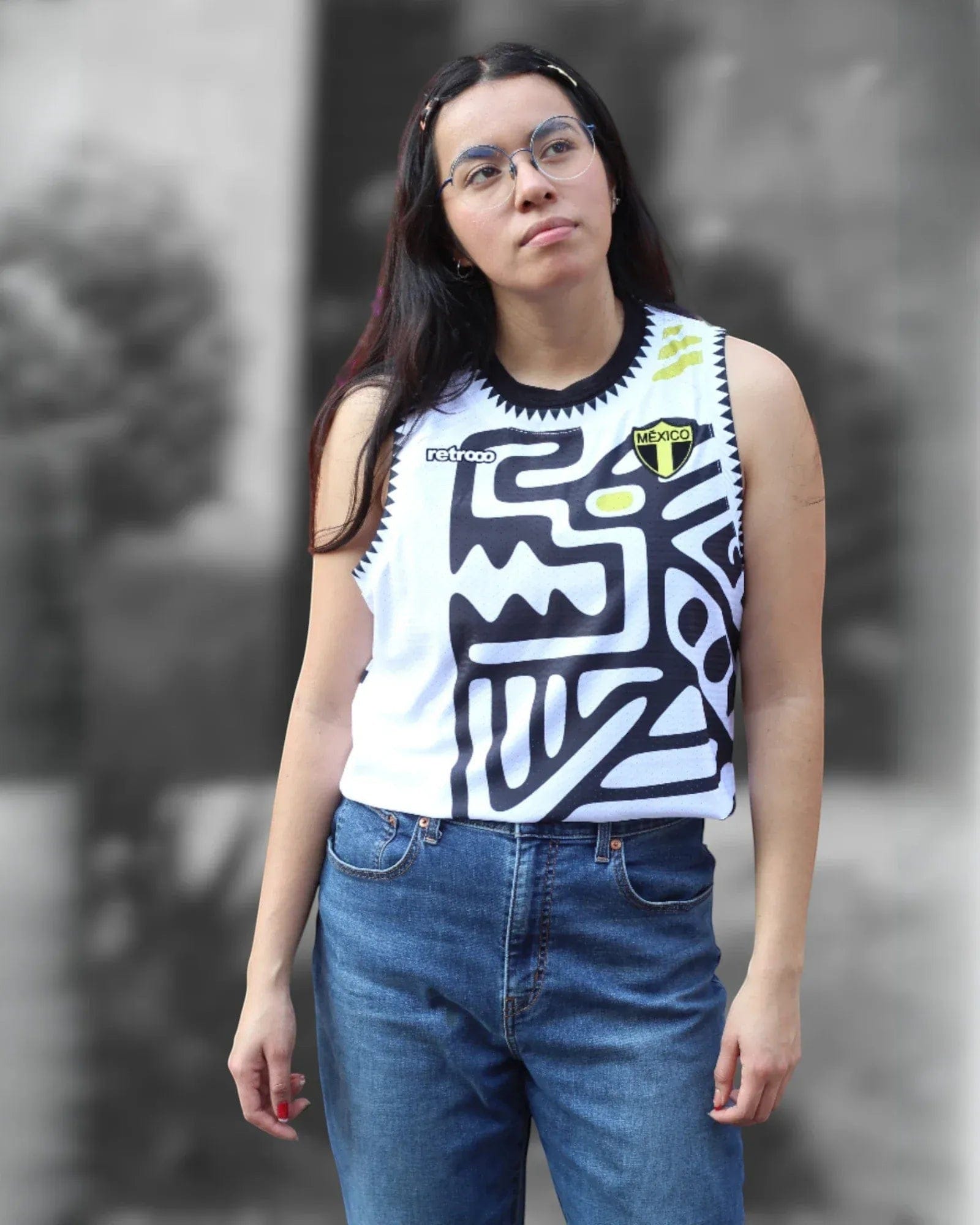 Retroooclothes Jersey Jersey Retrooo México Ocelotl Teotl 26 - Sin mangas