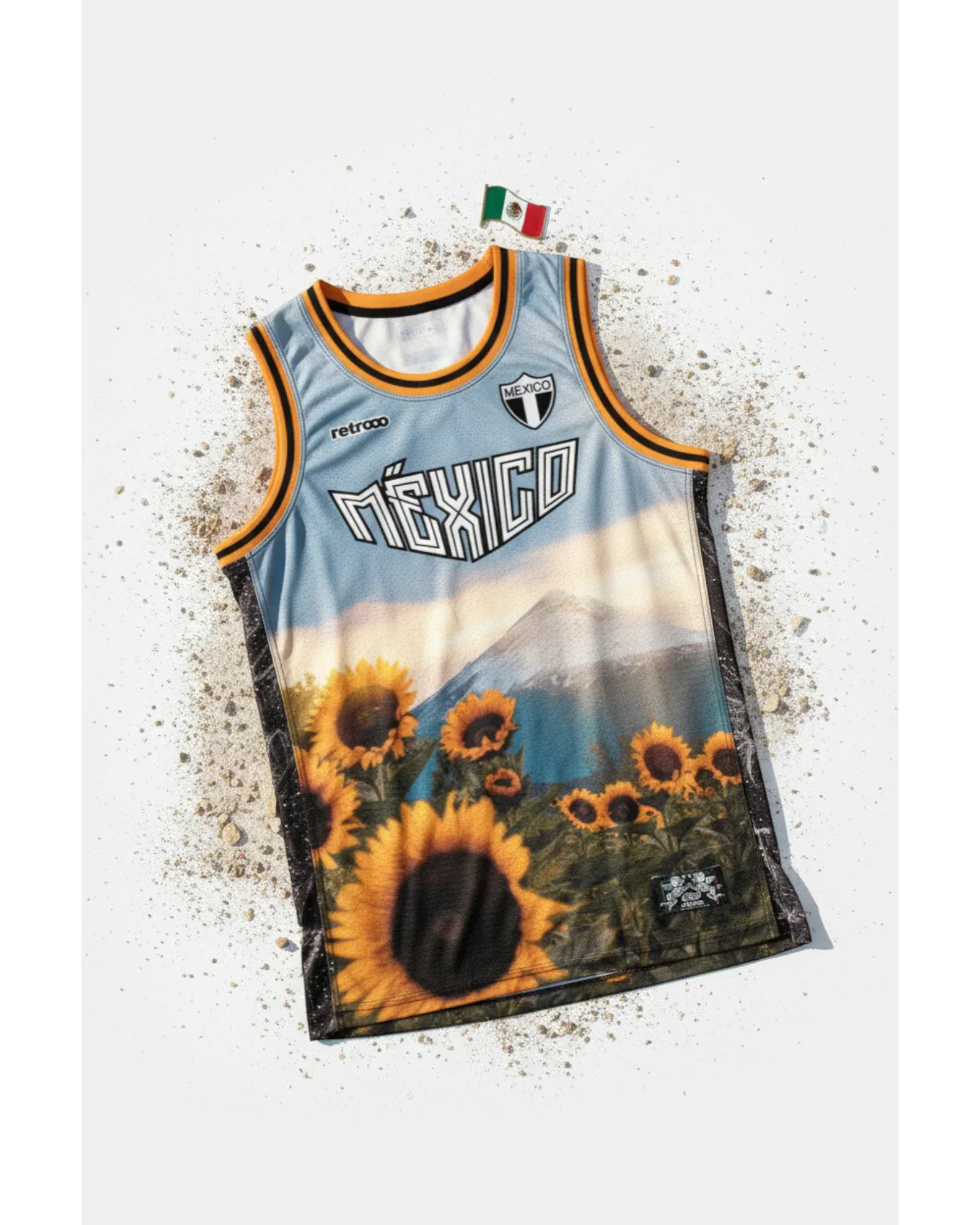 Retroooclothes Jersey Jersey Retrooo México Popocatépetl Basketball