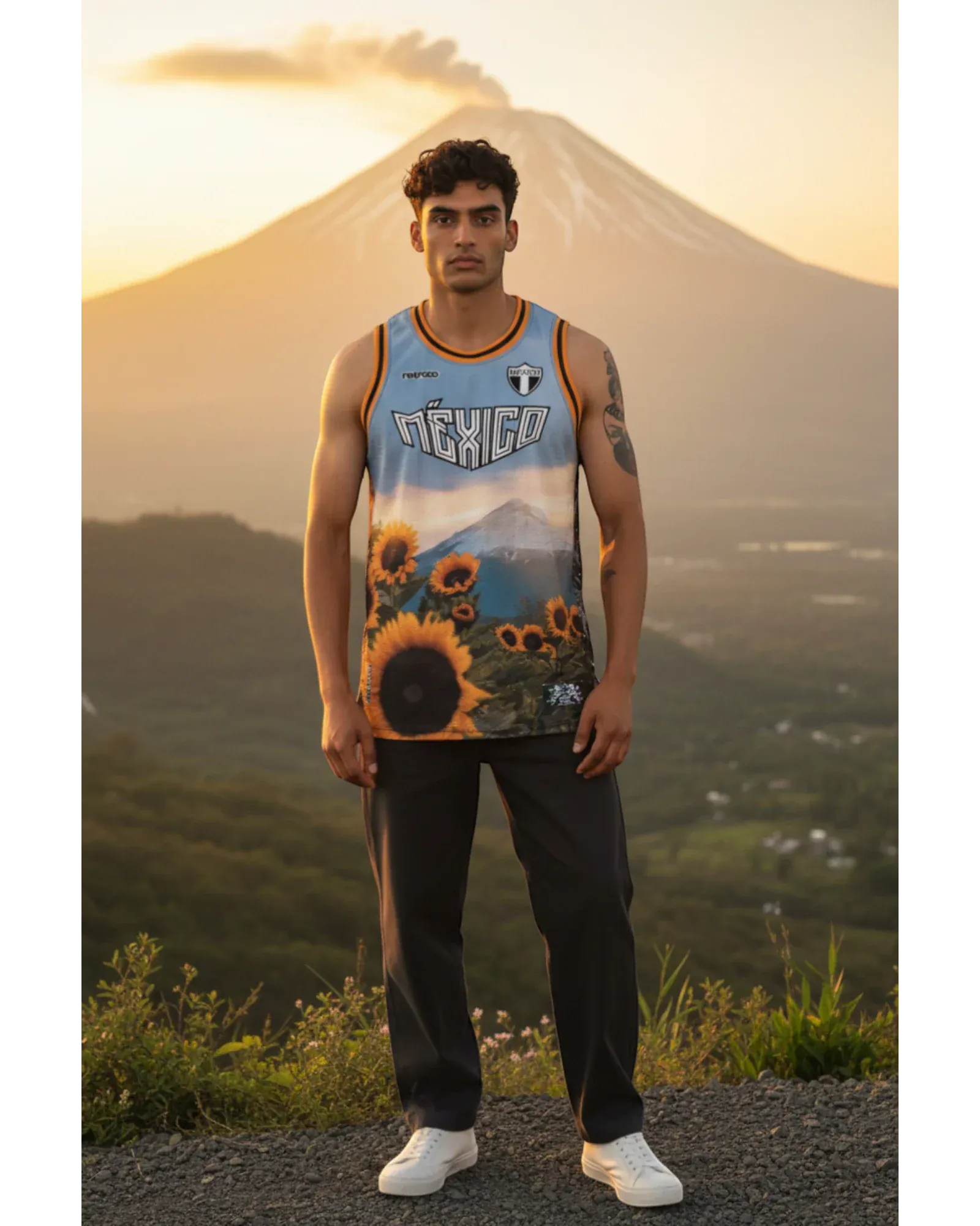 Retroooclothes Jersey Jersey Retrooo México Popocatépetl Basketball