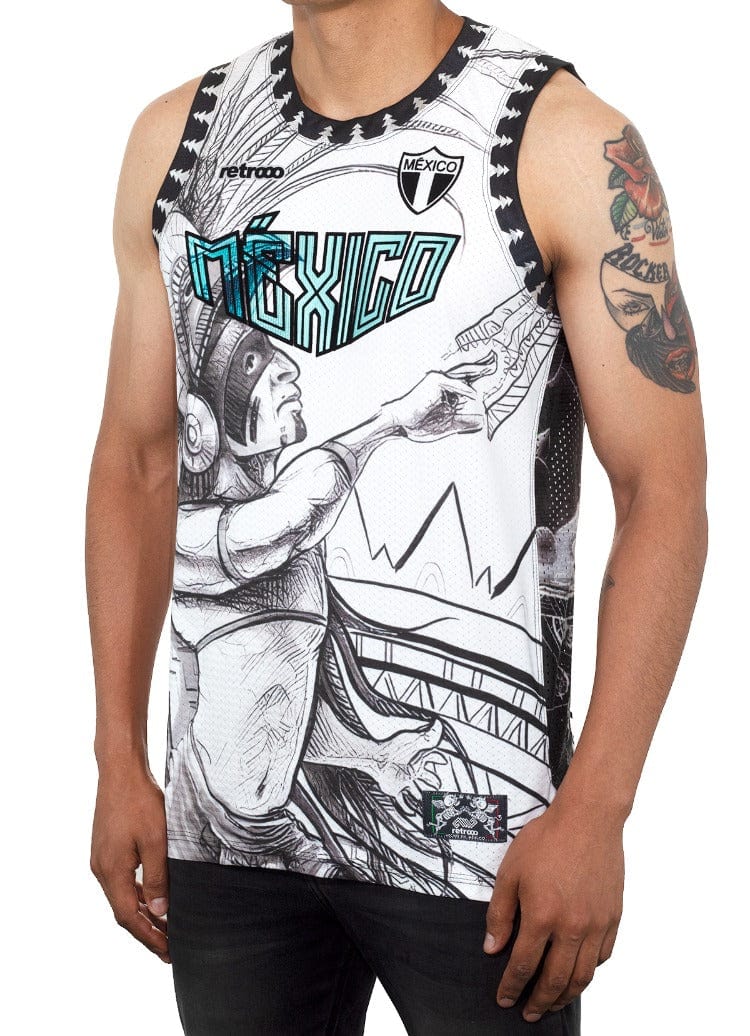Retroooclothes Jersey Jersey Retrooo México Quetzalcóatl Conejo en la Luna