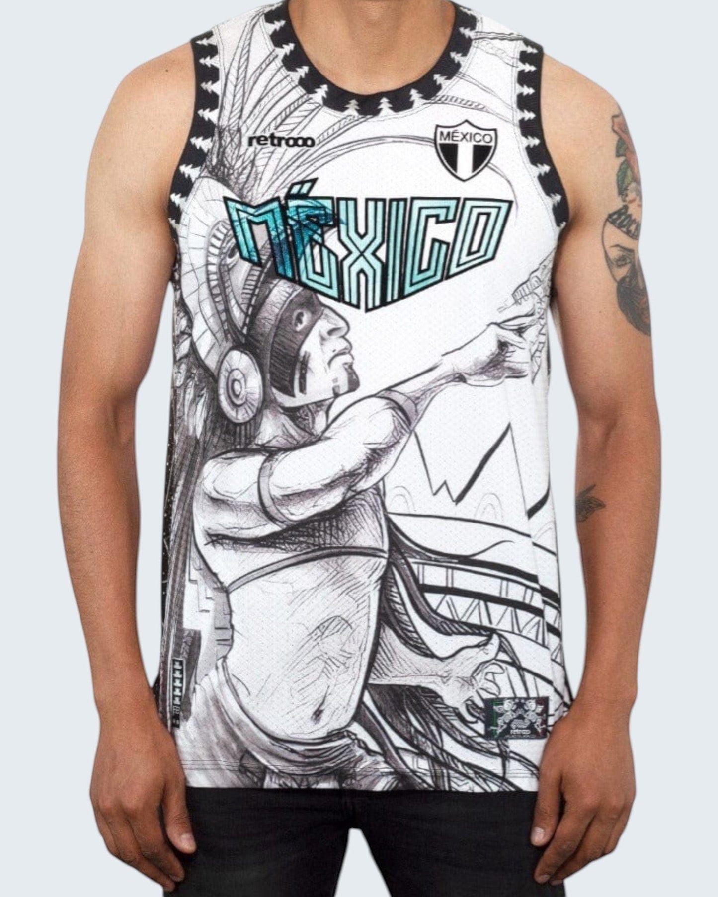 Retroooclothes Jersey Jersey Retrooo México Quetzalcóatl Conejo en la Luna
