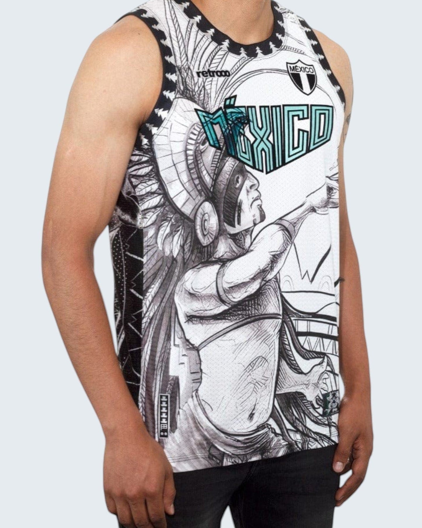 Retroooclothes Jersey Jersey Retrooo México Quetzalcóatl Conejo en la Luna