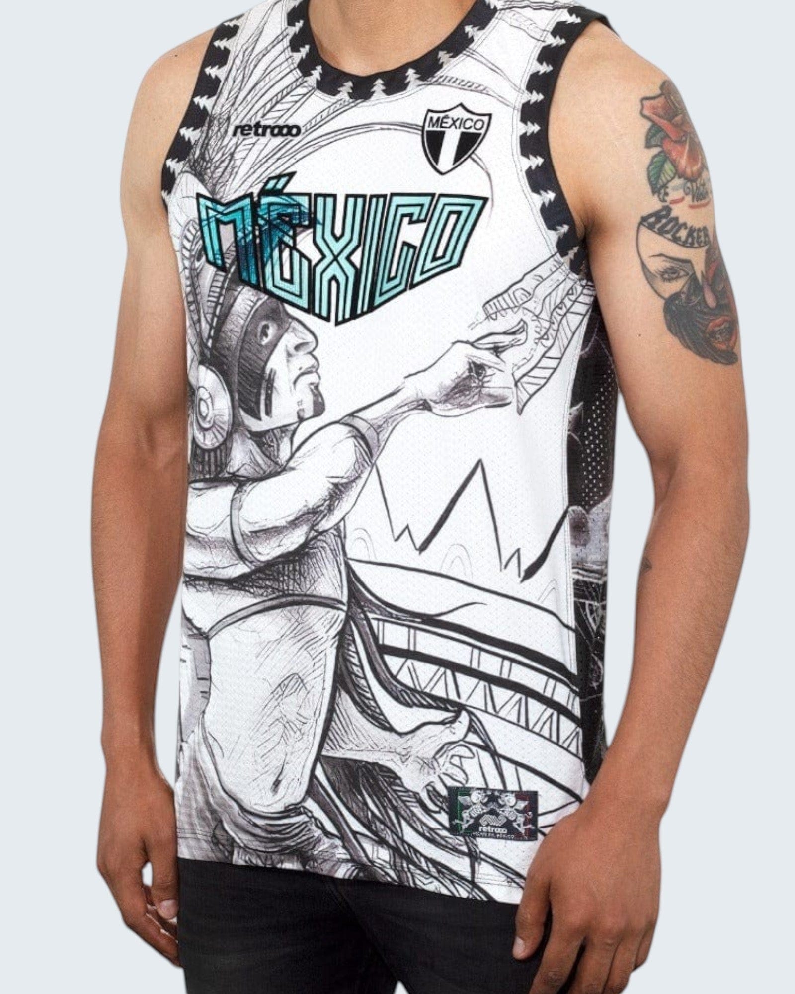 Retroooclothes Jersey Jersey Retrooo México Quetzalcóatl Conejo en la Luna