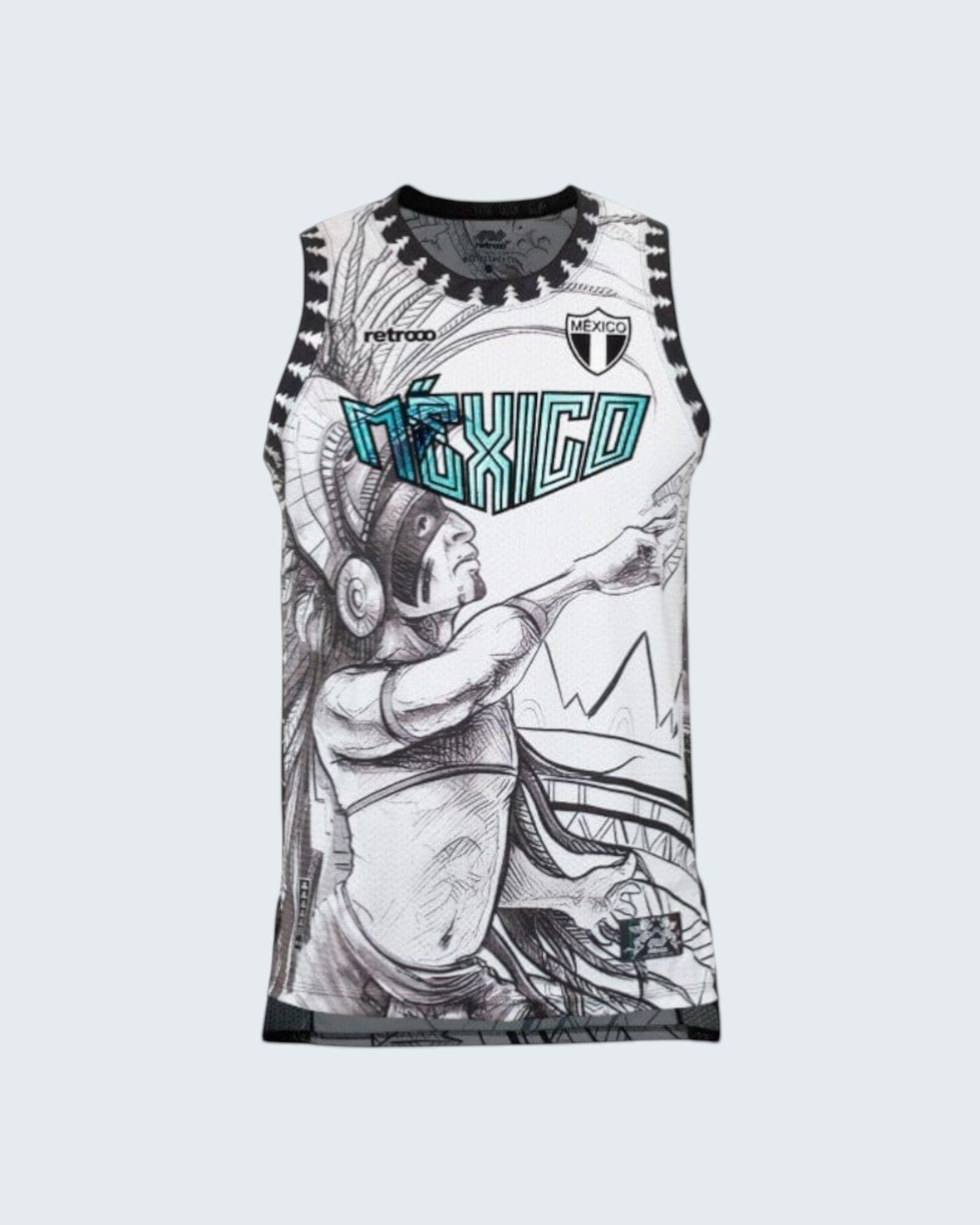 Retroooclothes Jersey Jersey Retrooo México Quetzalcóatl Conejo en la Luna