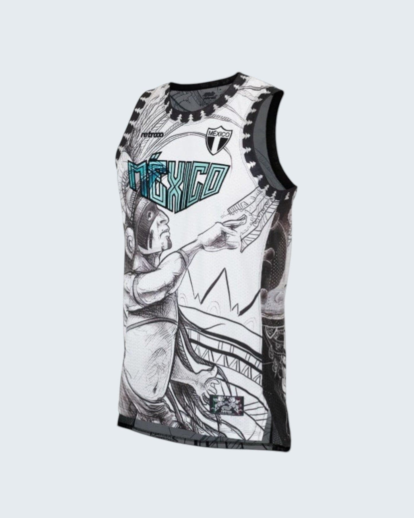 Retroooclothes Jersey Jersey Retrooo México Quetzalcóatl Conejo en la Luna