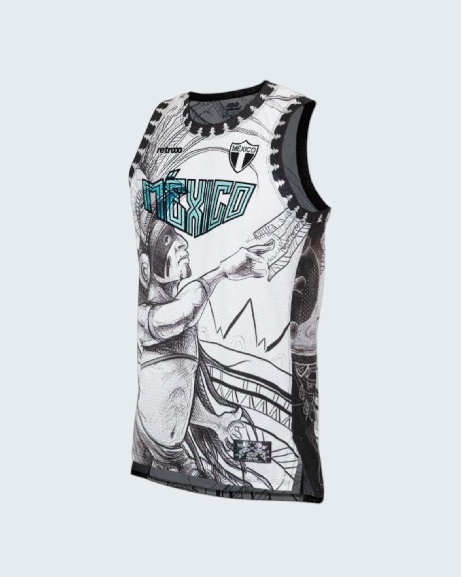 Retroooclothes Jersey Jersey Retrooo México Quetzalcóatl Conejo en la Luna