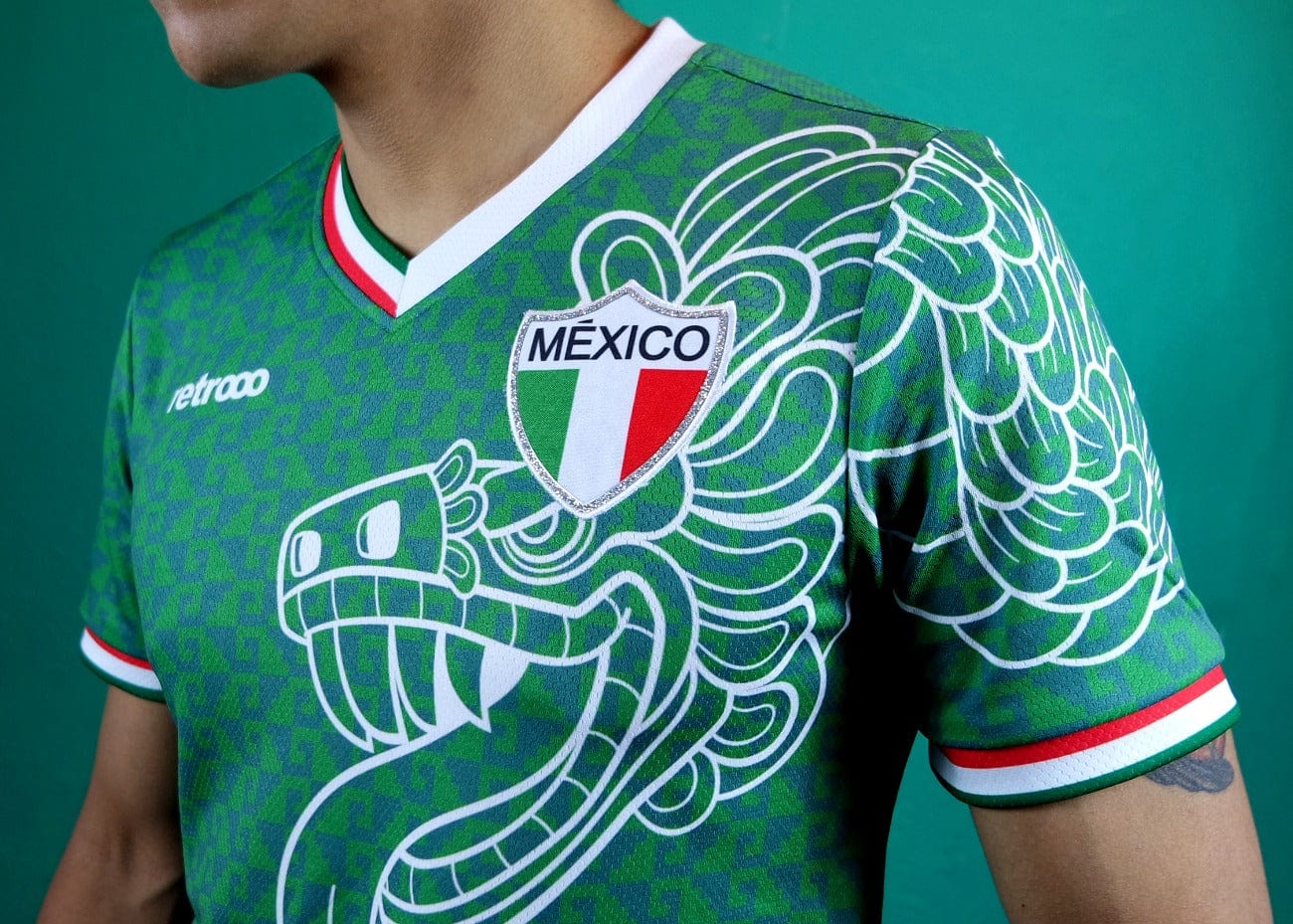 Retroooclothes Jersey Jersey Retrooo México Quetzalcóatl Tricolor