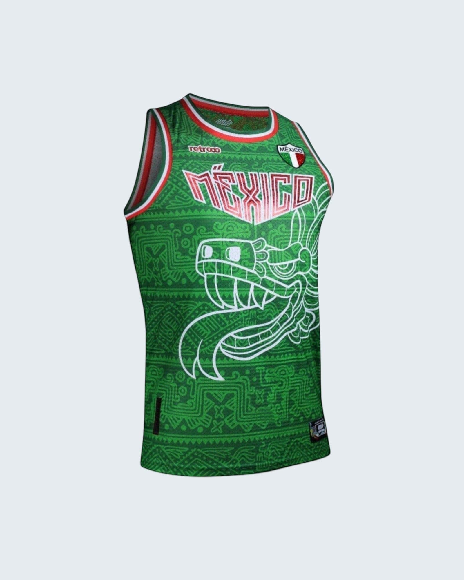 Retroooclothes Jersey Jersey Retrooo México Quetzalcóatl Tricolor Urbano Basketball
