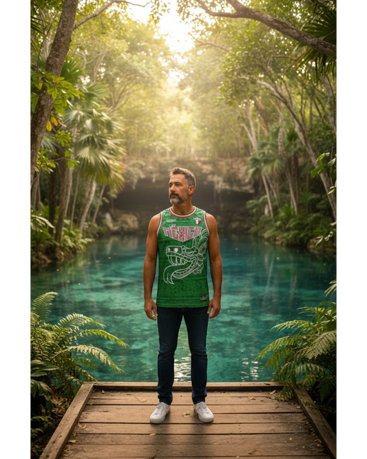 Retroooclothes Jersey Jersey Retrooo México Quetzalcóatl Tricolor Urbano Basketball