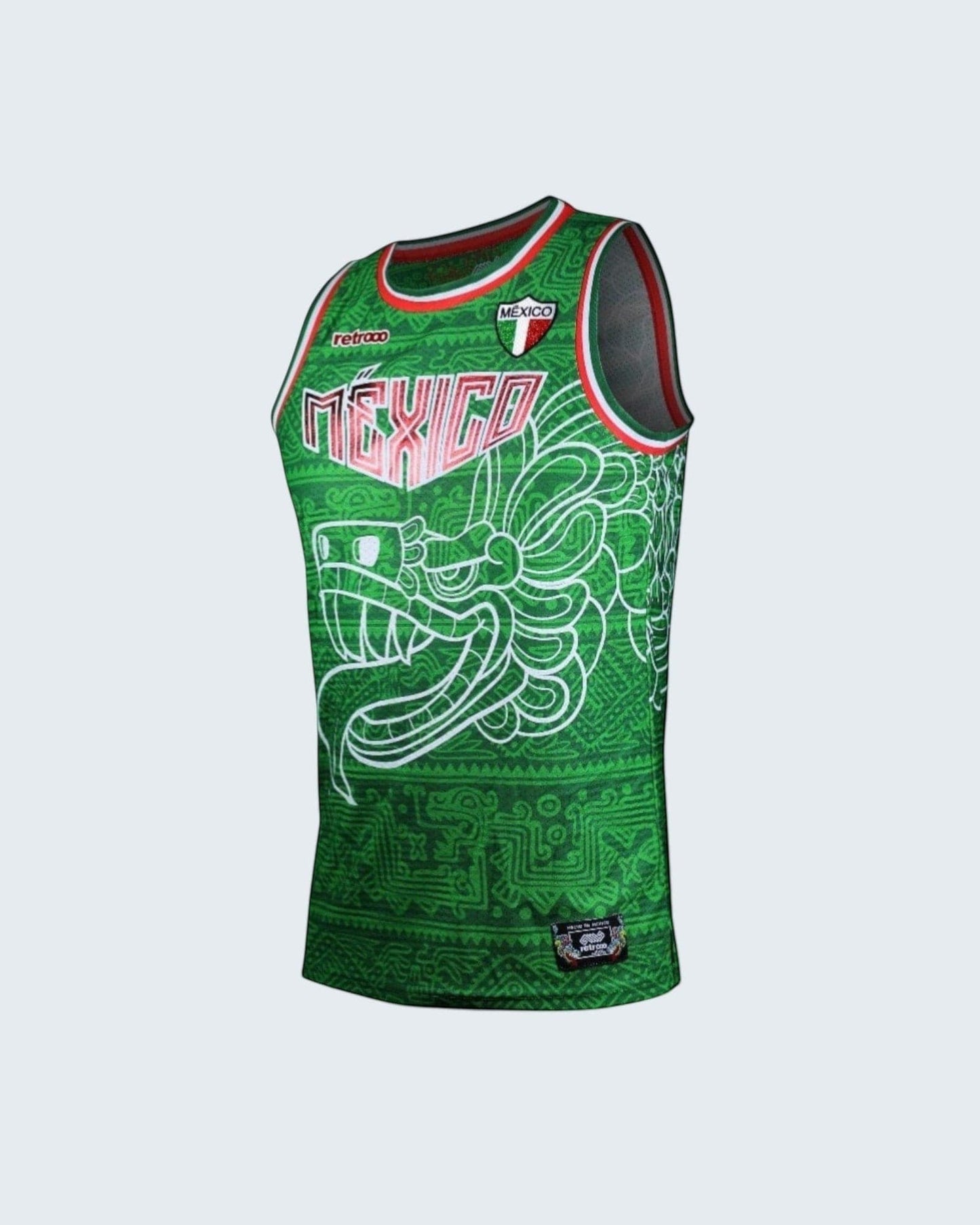 Retroooclothes Jersey Jersey Retrooo México Quetzalcóatl Tricolor Urbano Basketball