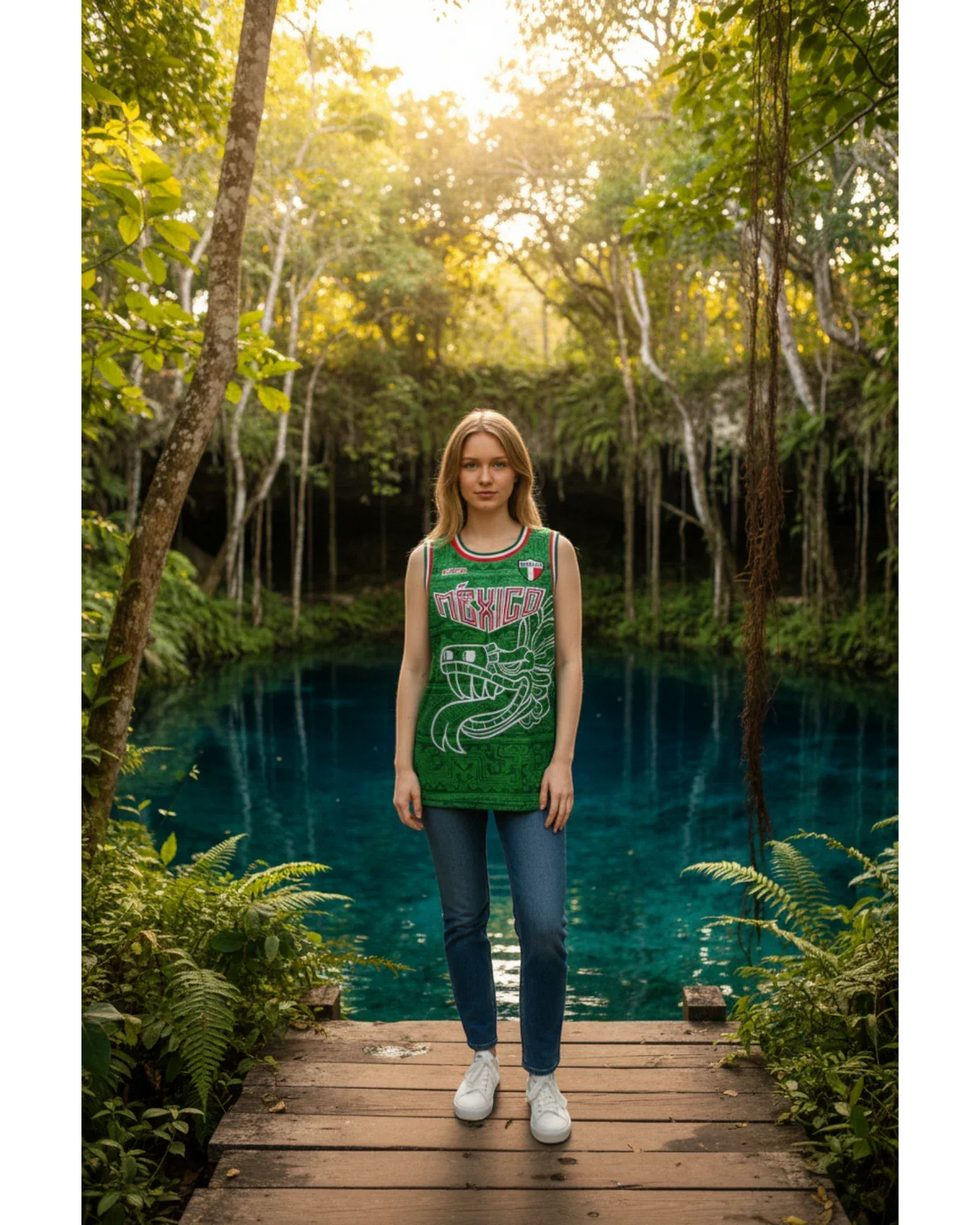 Retroooclothes Jersey Jersey Retrooo México Quetzalcóatl Tricolor Urbano Basketball