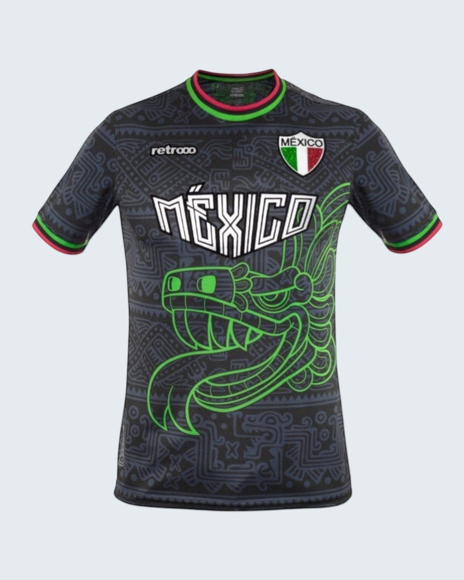 Retroooclothes Jersey Jersey Retrooo México Serpiente Emplumada Obsidiana Urbano