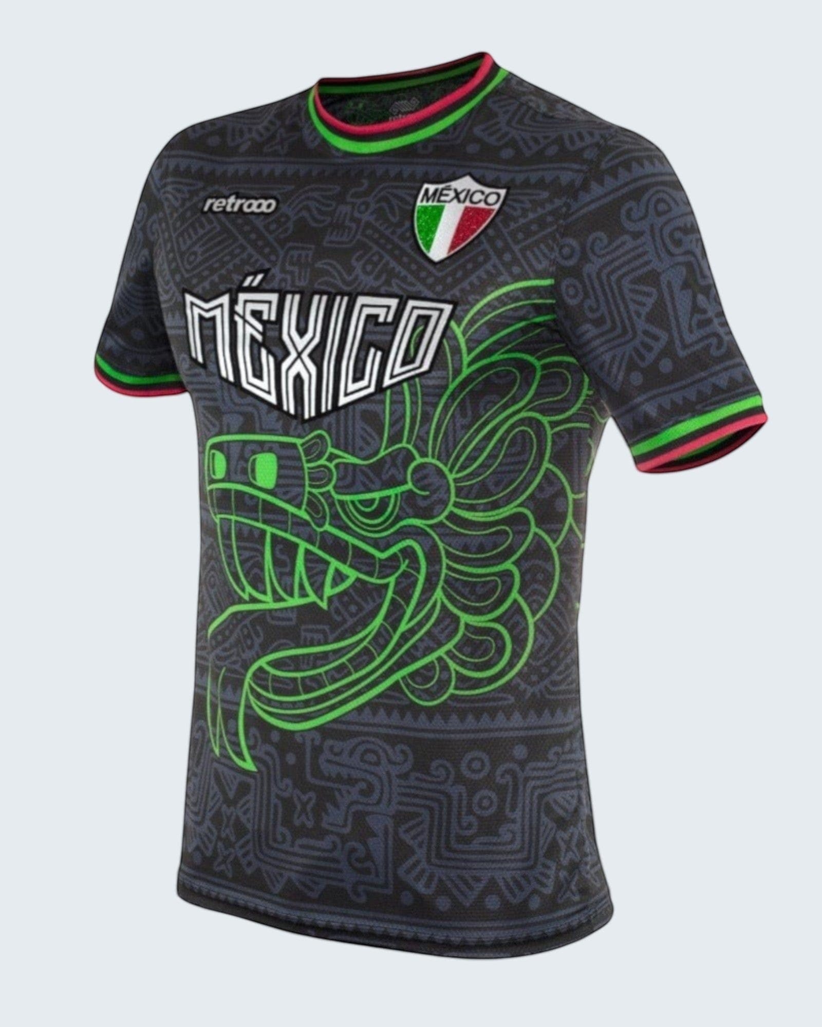 Retroooclothes Jersey Jersey Retrooo México Serpiente Emplumada Obsidiana Urbano