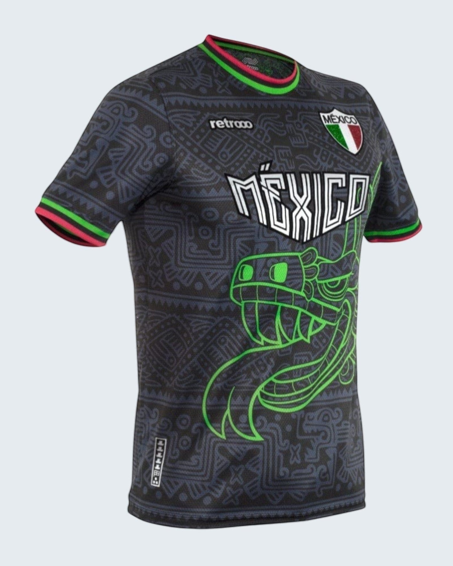 Retroooclothes Jersey Jersey Retrooo México Serpiente Emplumada Obsidiana Urbano
