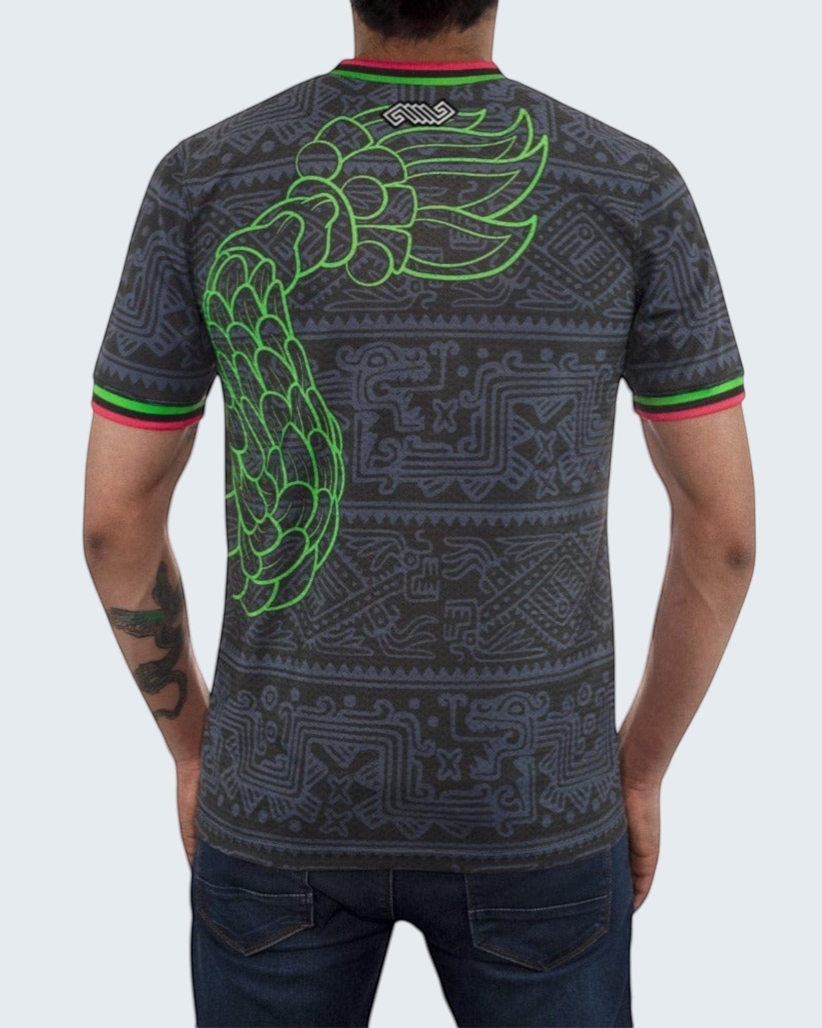 Retroooclothes Jersey Jersey Retrooo México Serpiente Emplumada Obsidiana Urbano