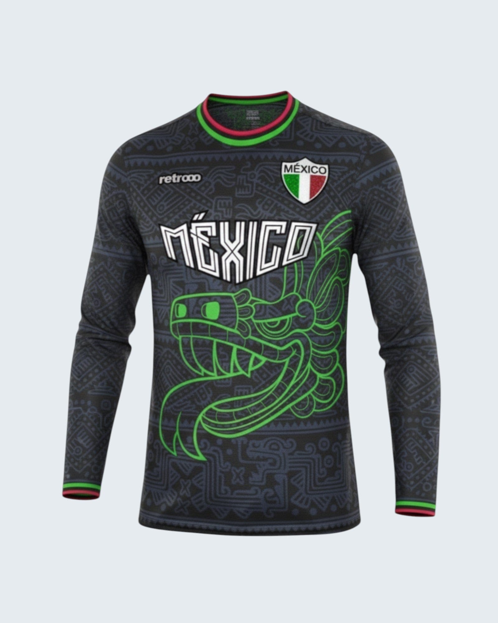 Retroooclothes Jersey Jersey Retrooo México Serpiente Emplumada Obsidiana Urbano