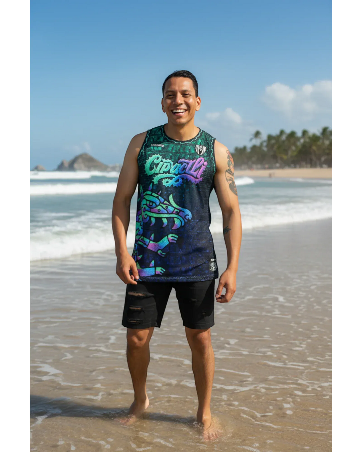 Retroooclothes Jersey Jersey Retrooo Tank Cipactli - Colección Dioses | Bestia Cósmica Primordial | Poder de la Creación