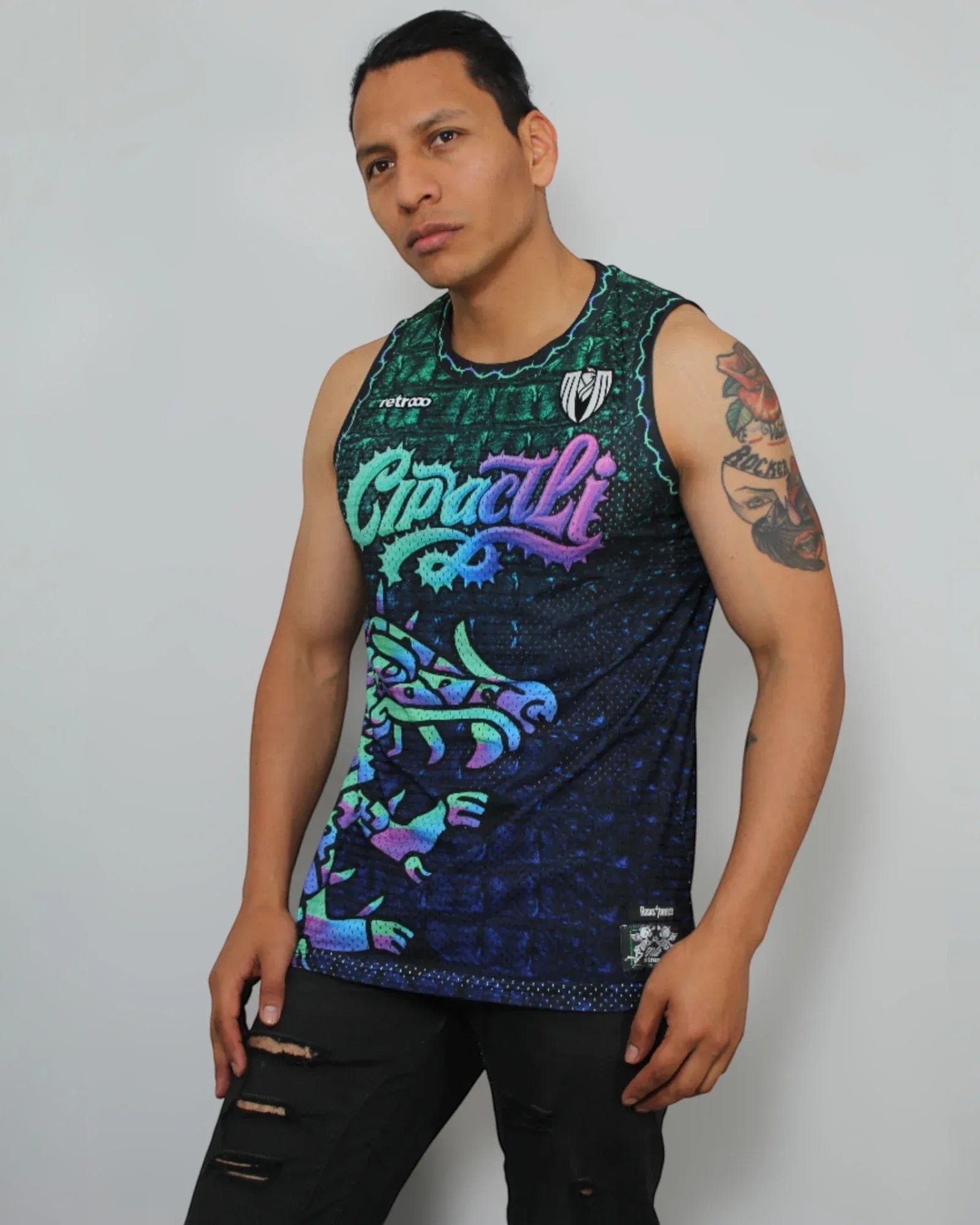Retroooclothes Jersey Jersey Retrooo Tank Cipactli - Colección Dioses | Bestia Cósmica Primordial | Poder de la Creación